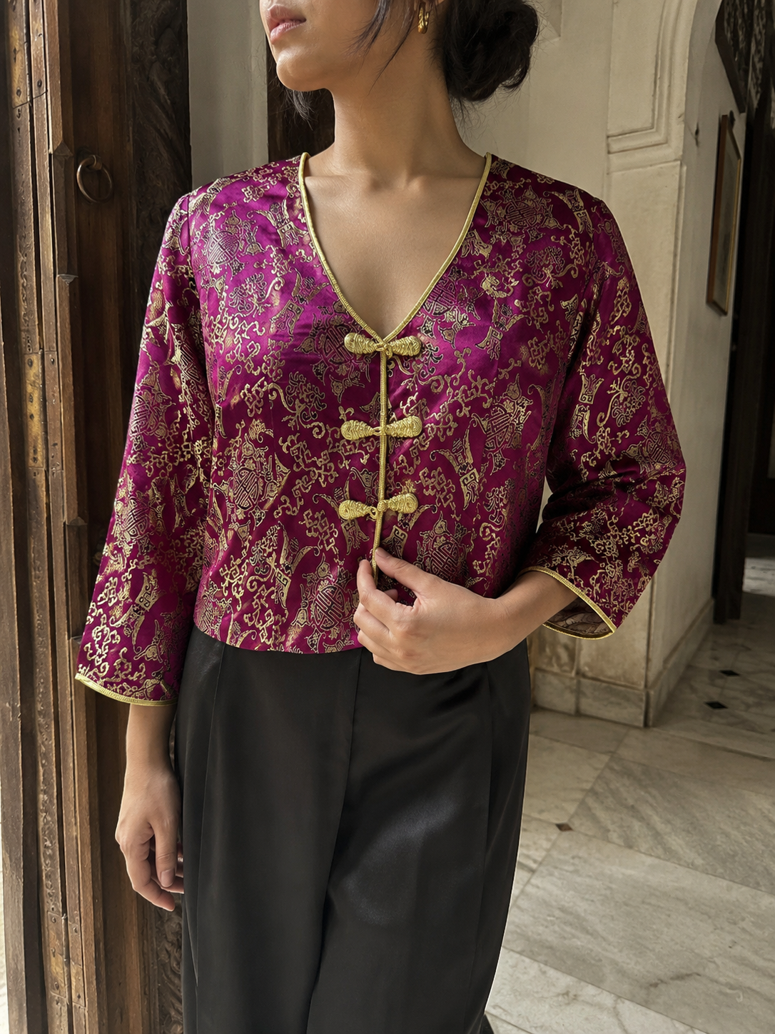 Vintage Chinese inspired traditional tailored Shaket
