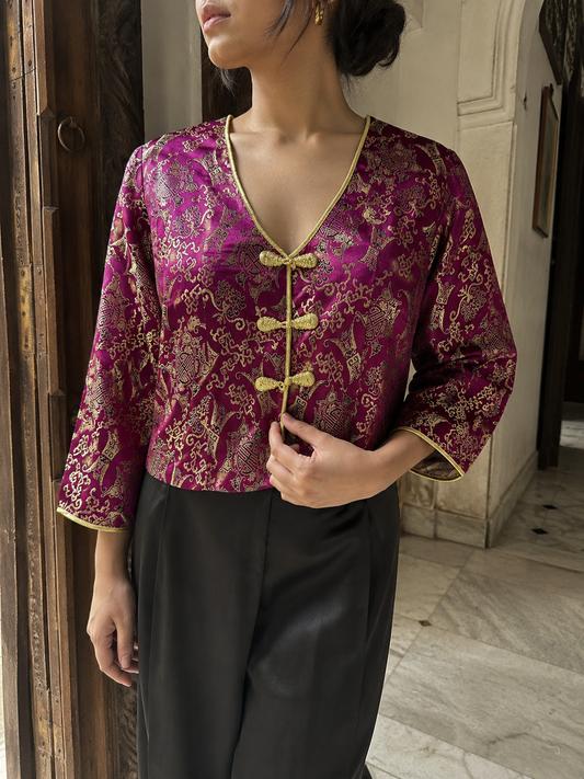 Vintage Chinese inspired traditional tailored Shaket