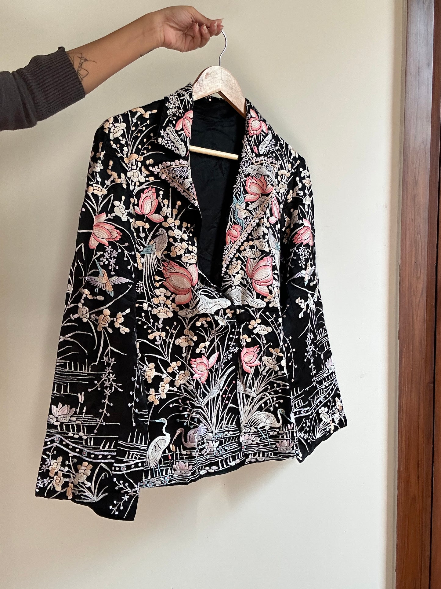 Vintage All Silk and Embroidered Shaket