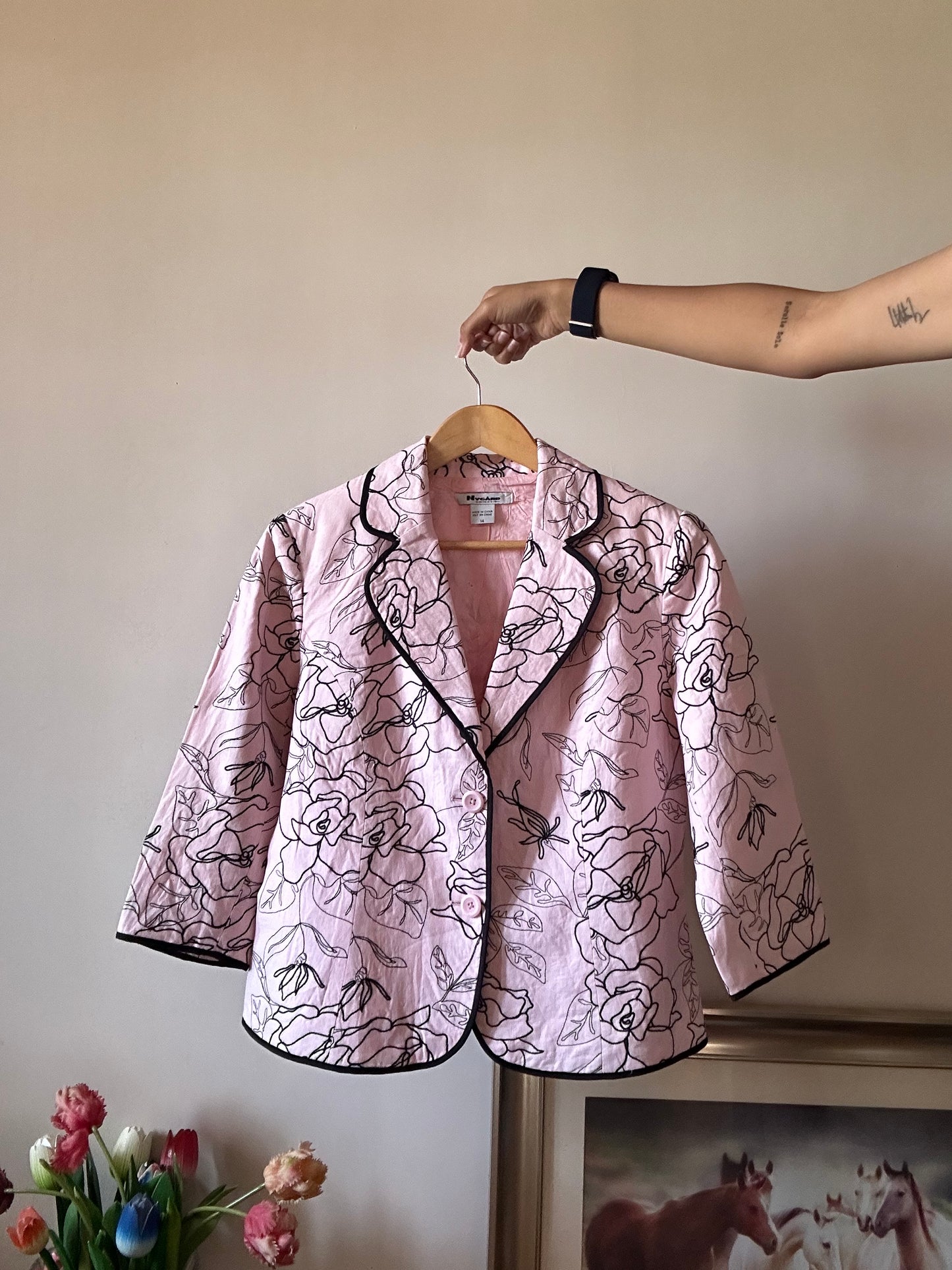 Nygard Vintage All Over Embroidery Blazer