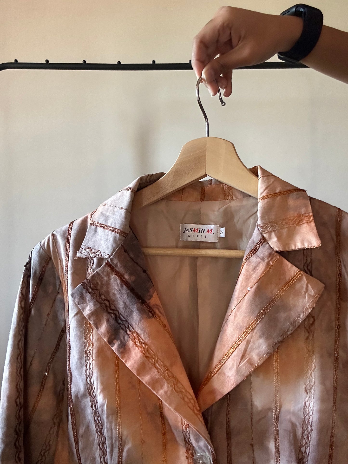 Jasmin M Vintage Embroidered Blazer