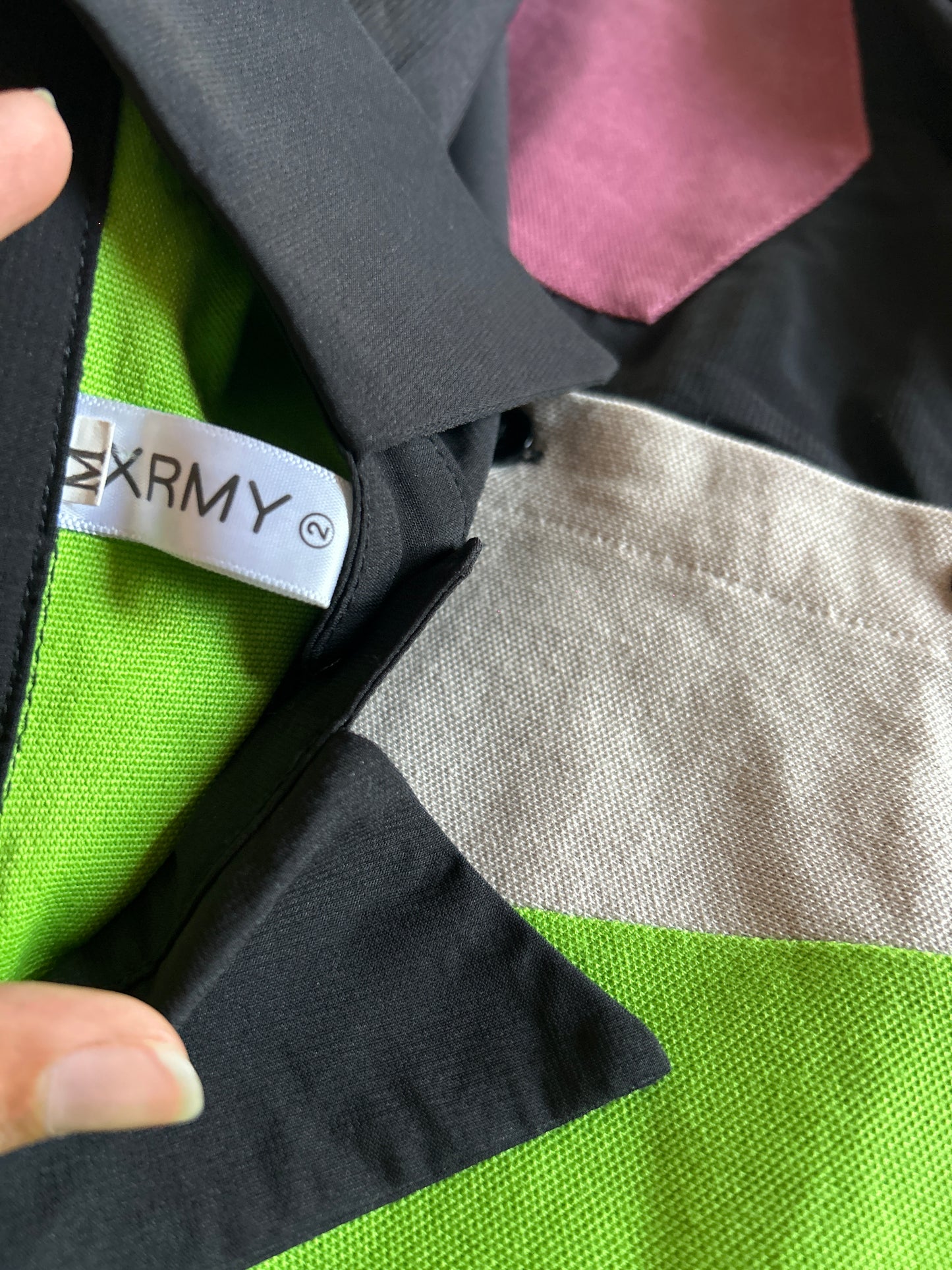 Vintage Black Patchwork Shirt