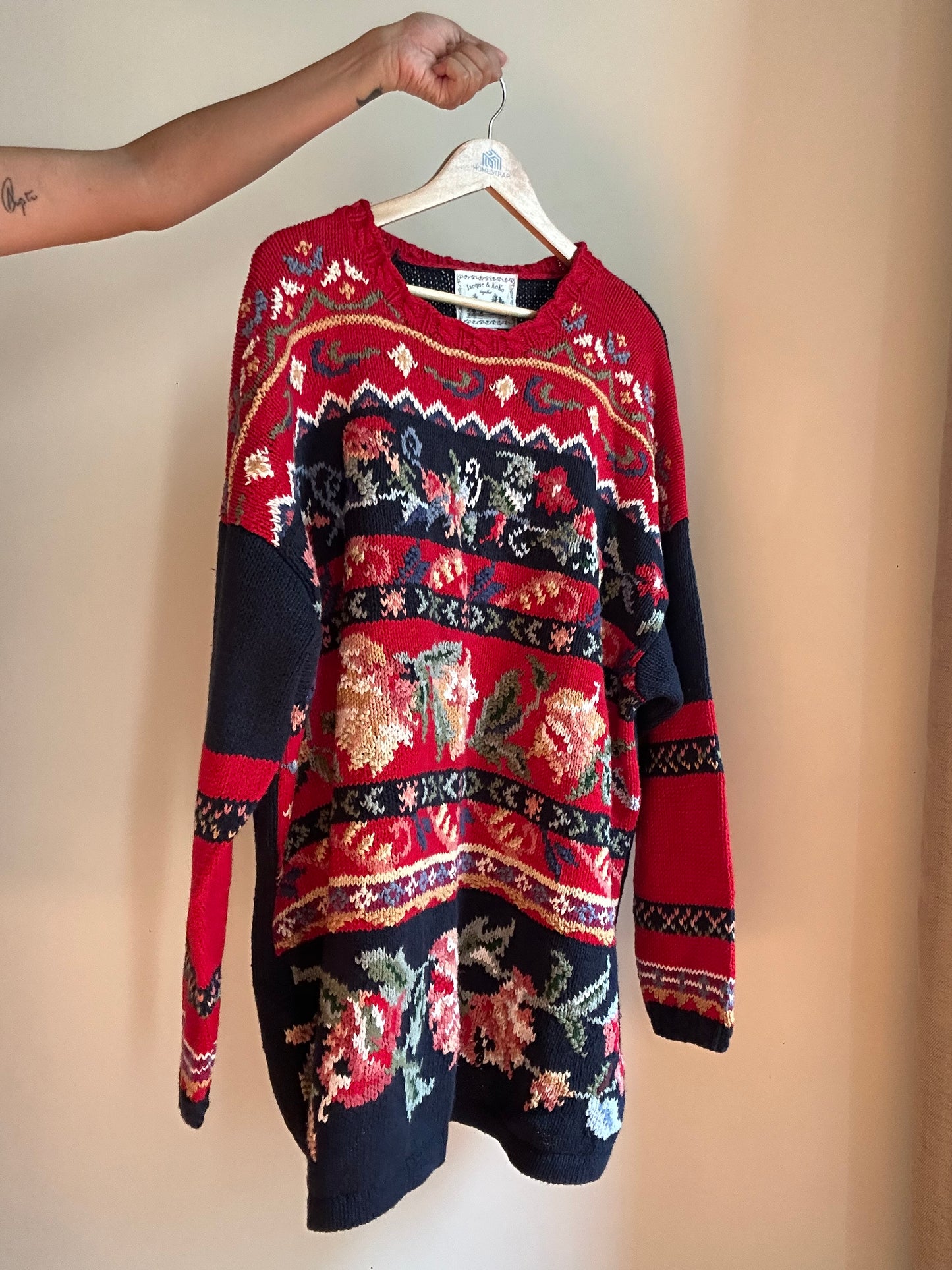 Jacque & Koko Together Vintage Hand Embroidered Pullover