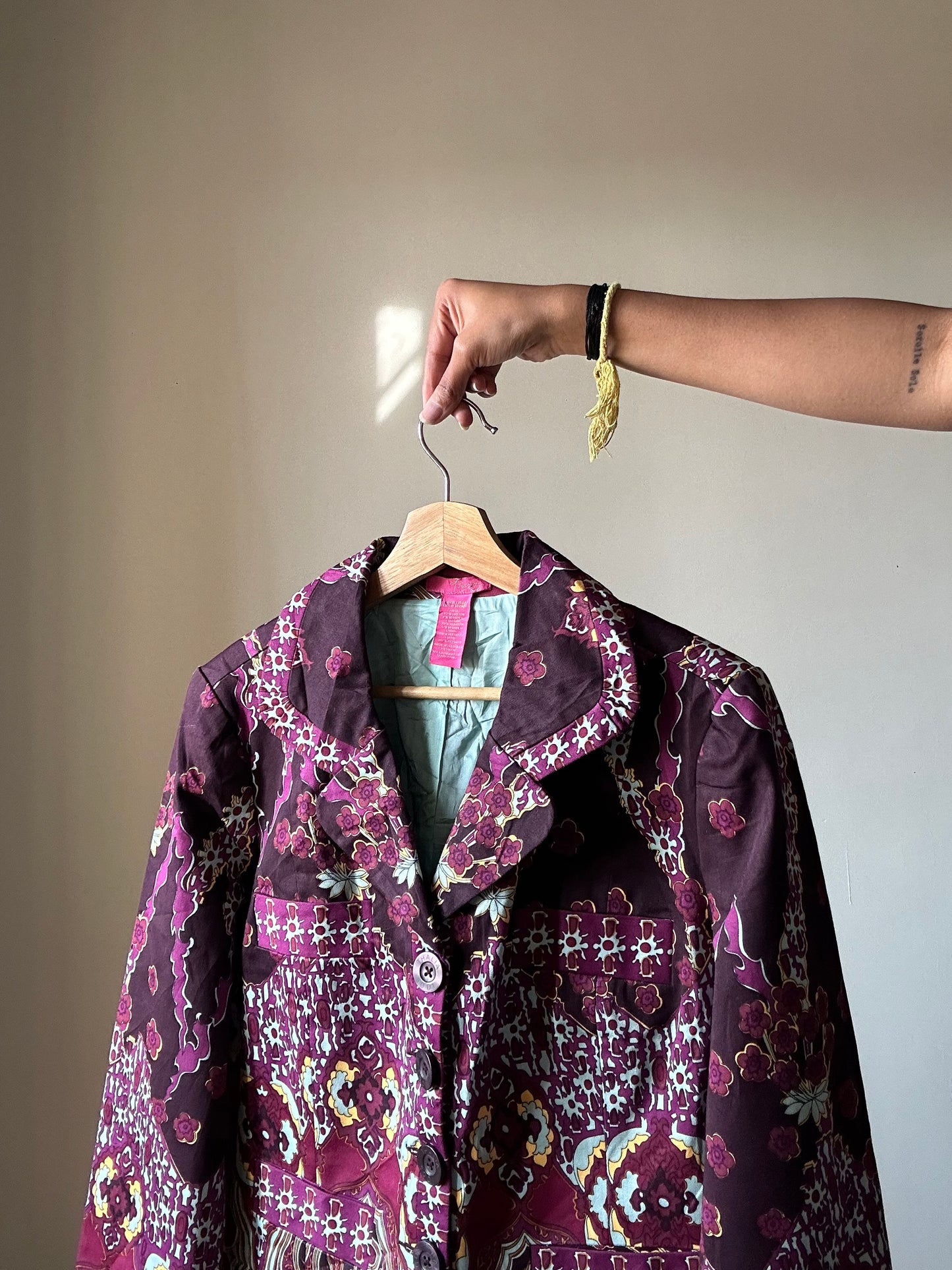 Vintage Thalia Sodi All Abstract Printed Blazer Style Shaket