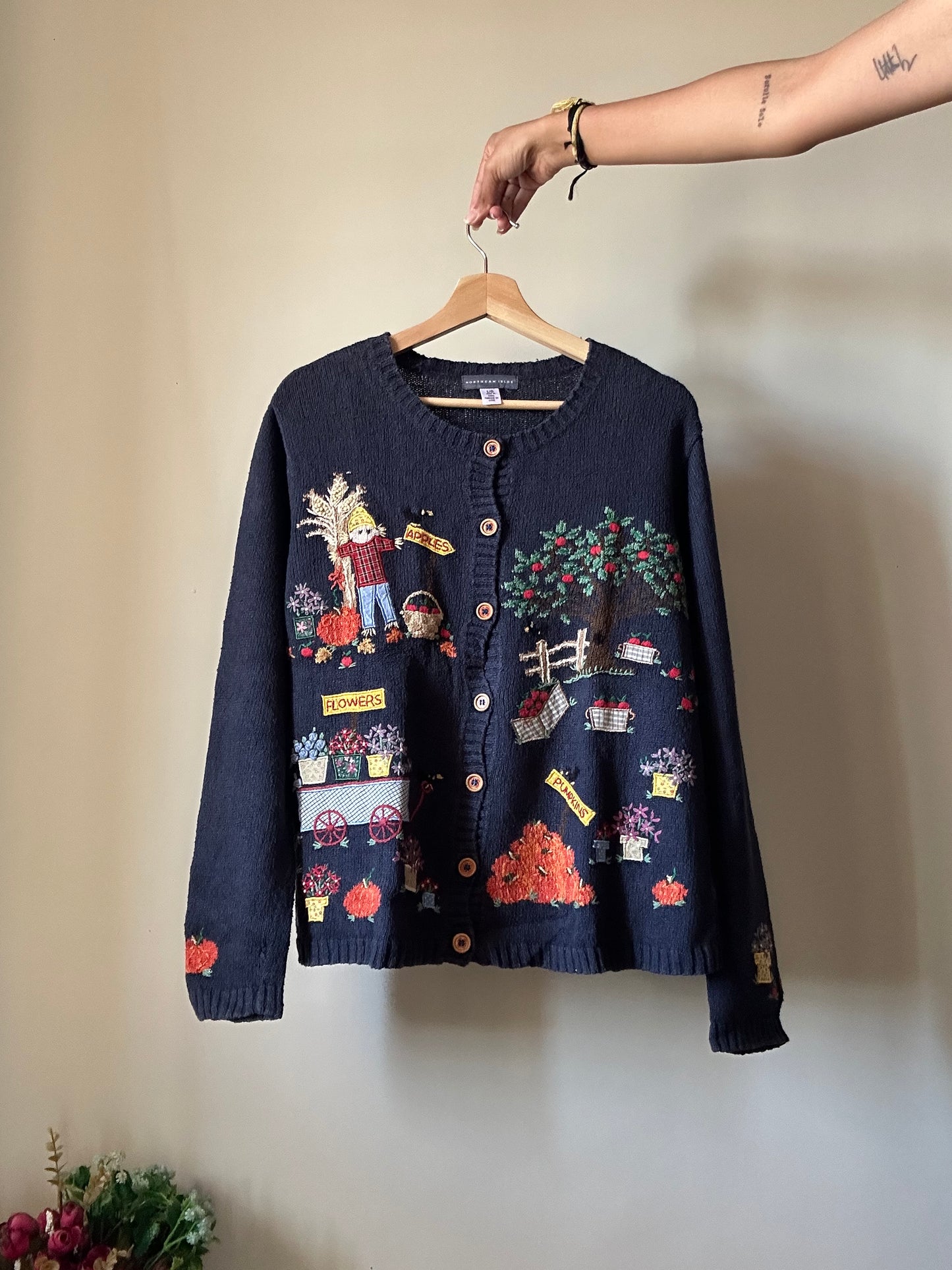 Northern Isles Vintage Embroidered and Patchwork Cardigan