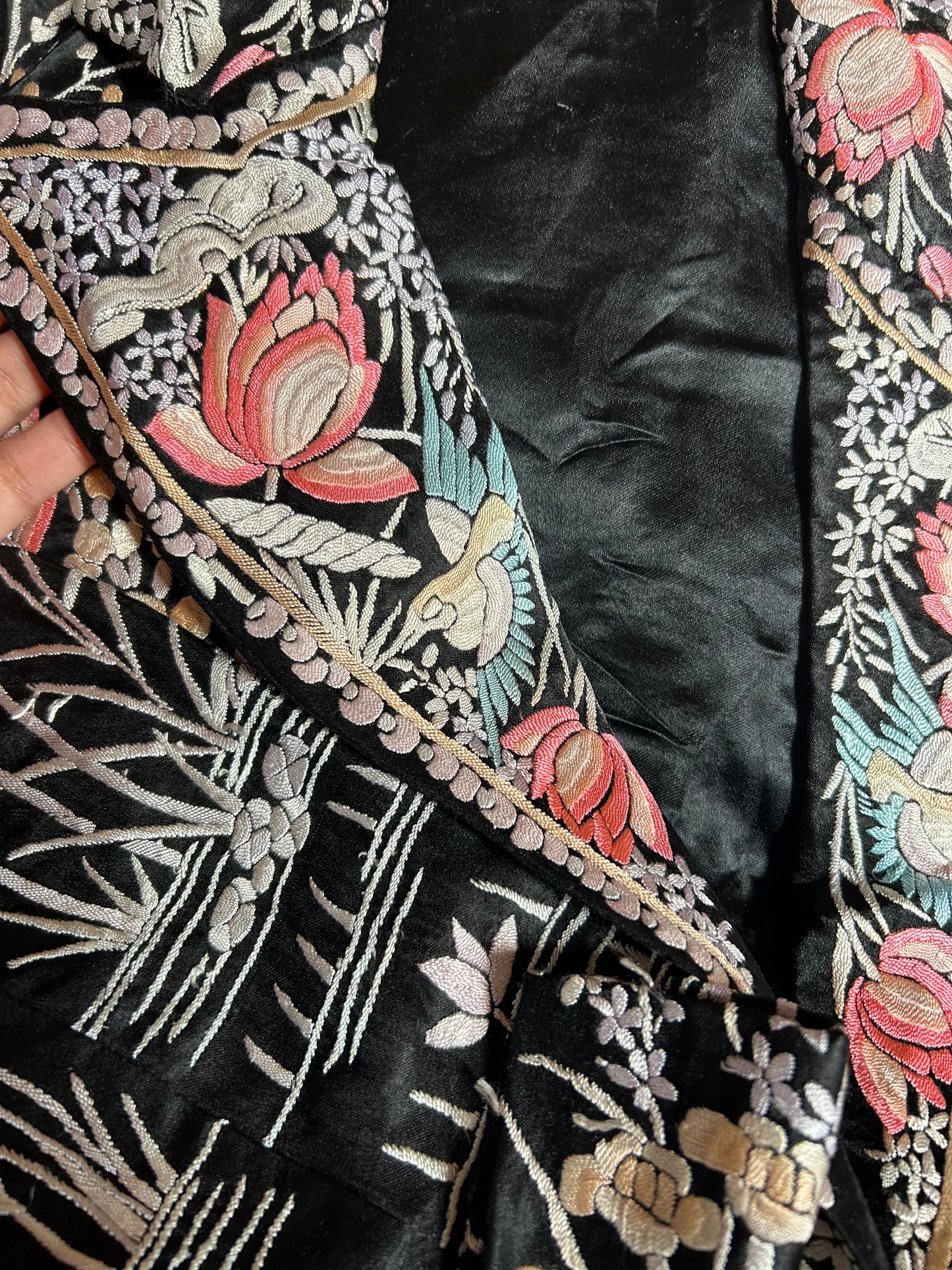 Vintage All Silk and Embroidered Shaket