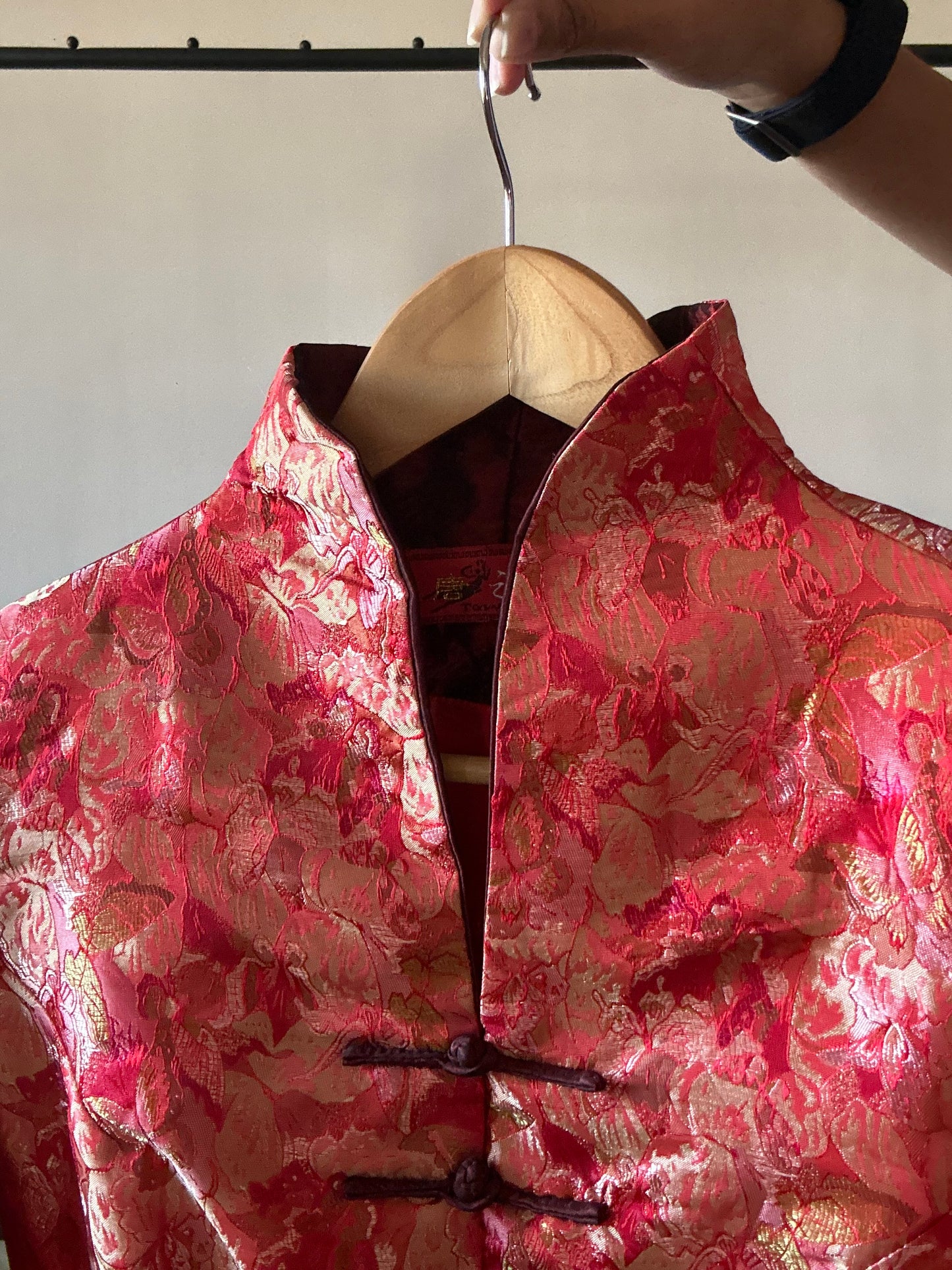 Vintage Chinese Butterfly Floral Embroidered Shirt