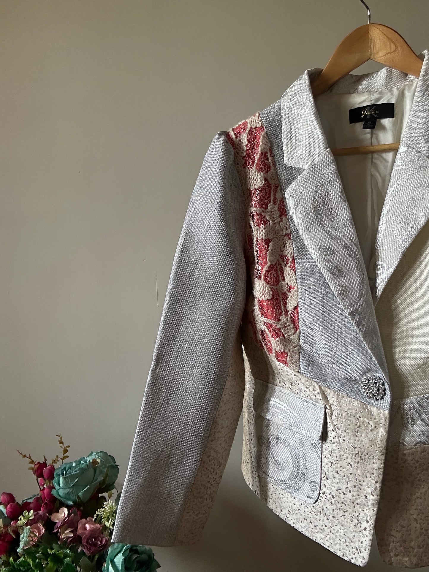 Vintage Patch Work Statement Blazer