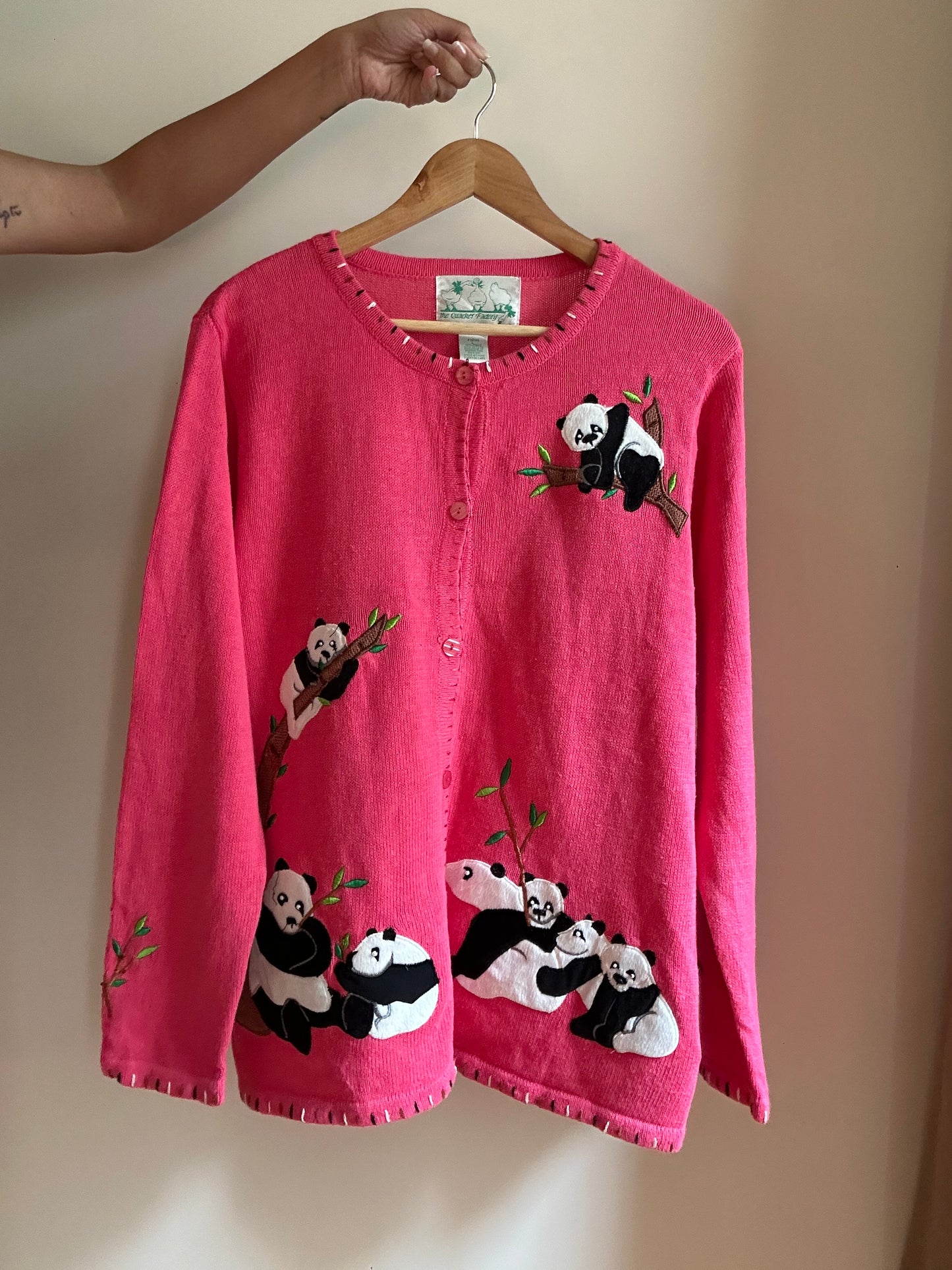 The Quacker Factory Vintage Panda Cardigan