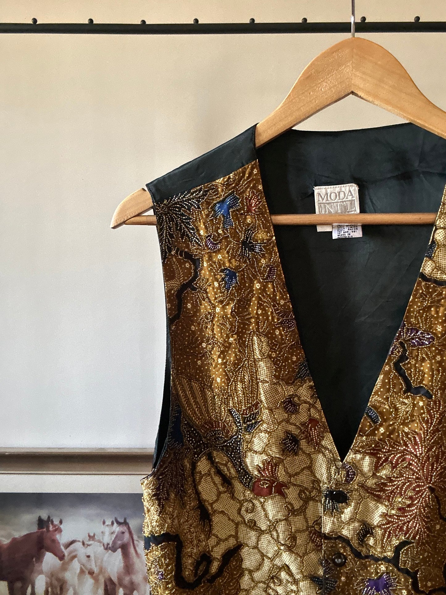 Moda Intl Vintage Beaded Vest