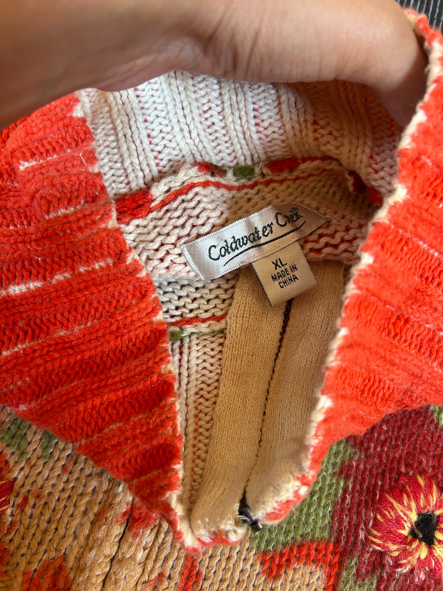 Coldwater Creek Embroidered Knit Pullover