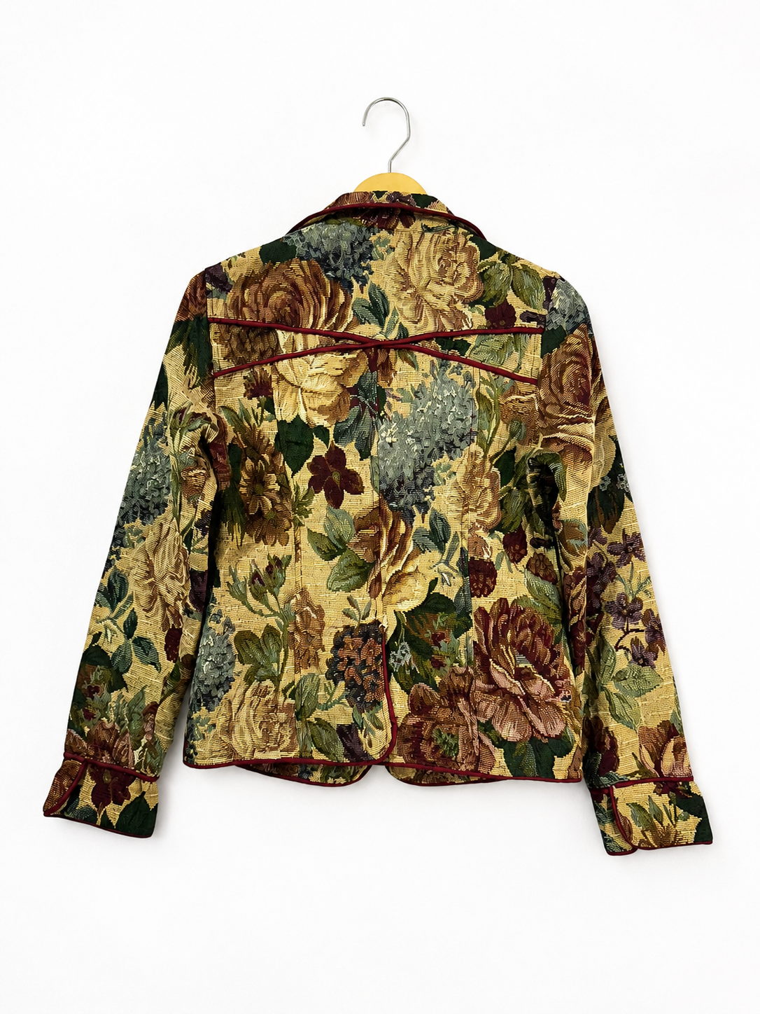 Vintage Floral Woven Tapestry Blazer