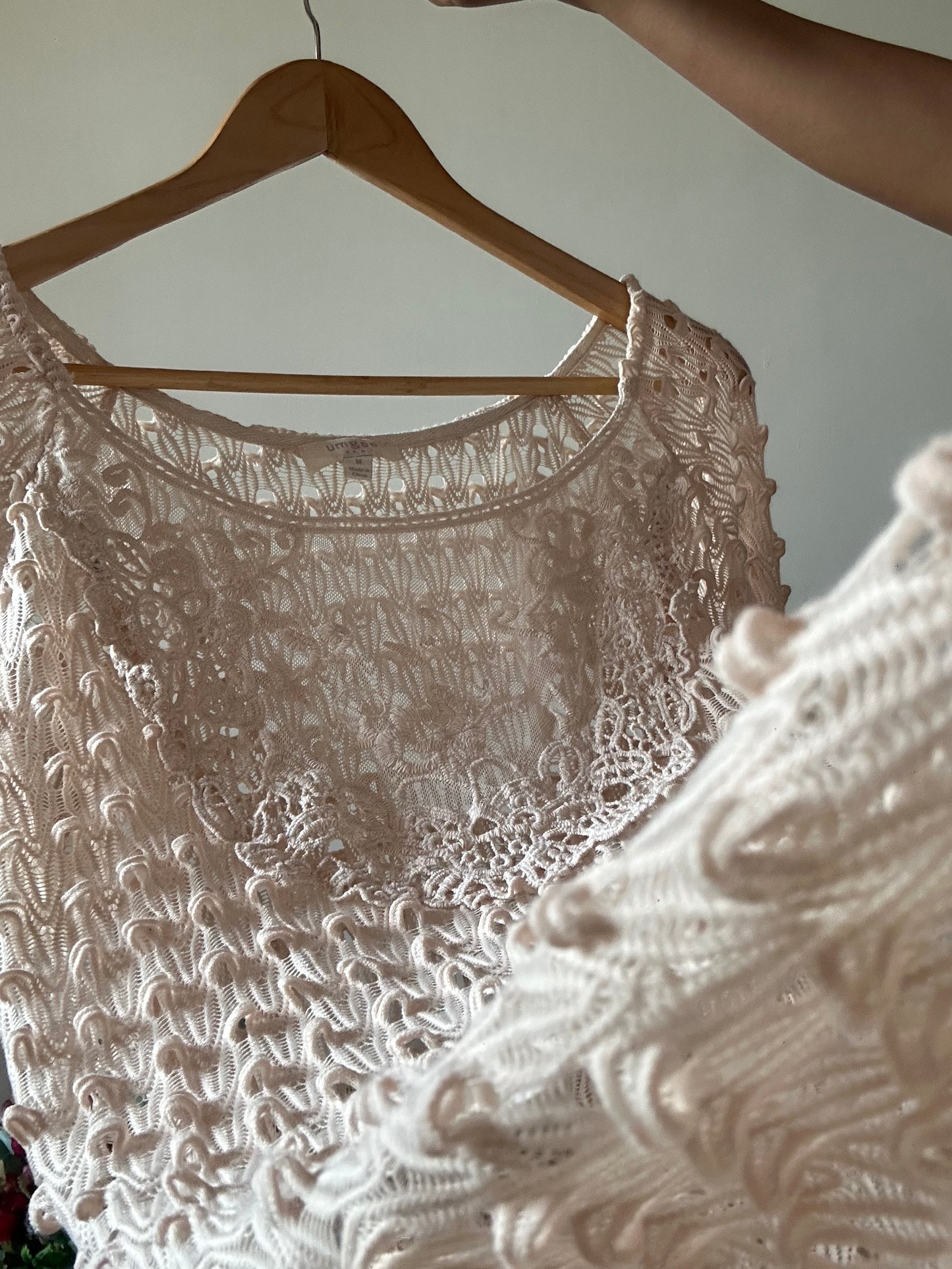 Umgee USA Vintage Crochet Overlay Tunic With Lace Details