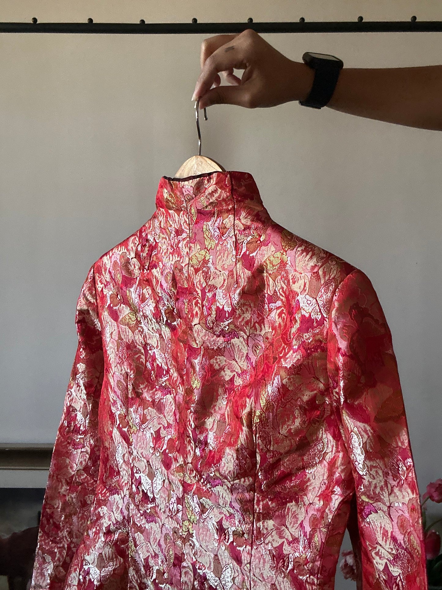 Vintage Chinese Butterfly Floral Embroidered Shirt