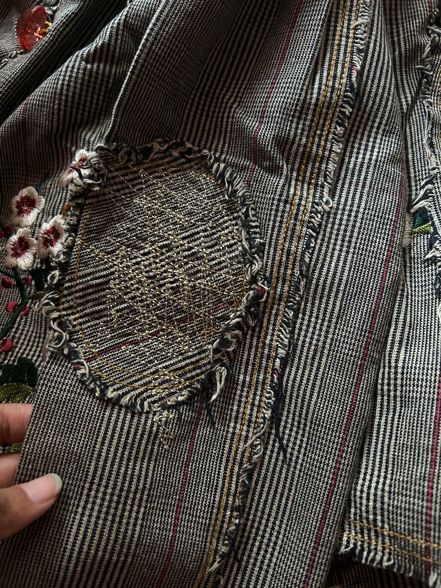 Vintage Patchwork and Embroidery Blazer