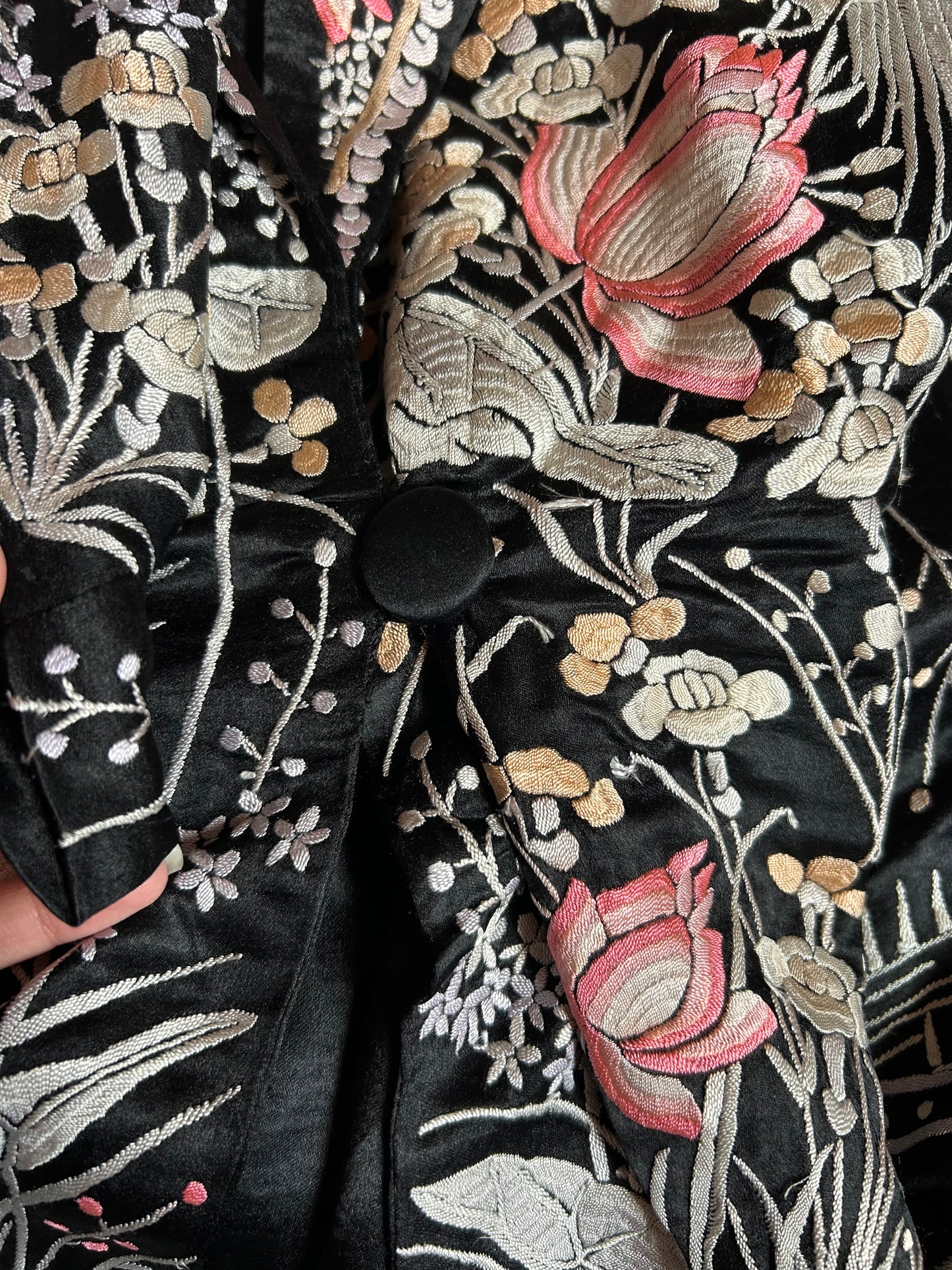 Vintage All Silk and Embroidered Shaket