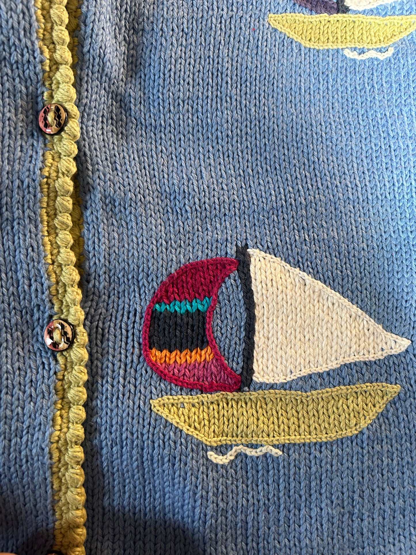 Cotton Salsa Vintage Hand Knit Cardigan