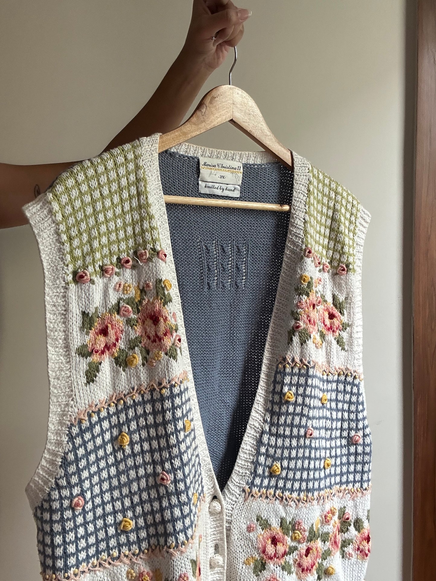 Marisa Christina Vintage Hand Knit Vest