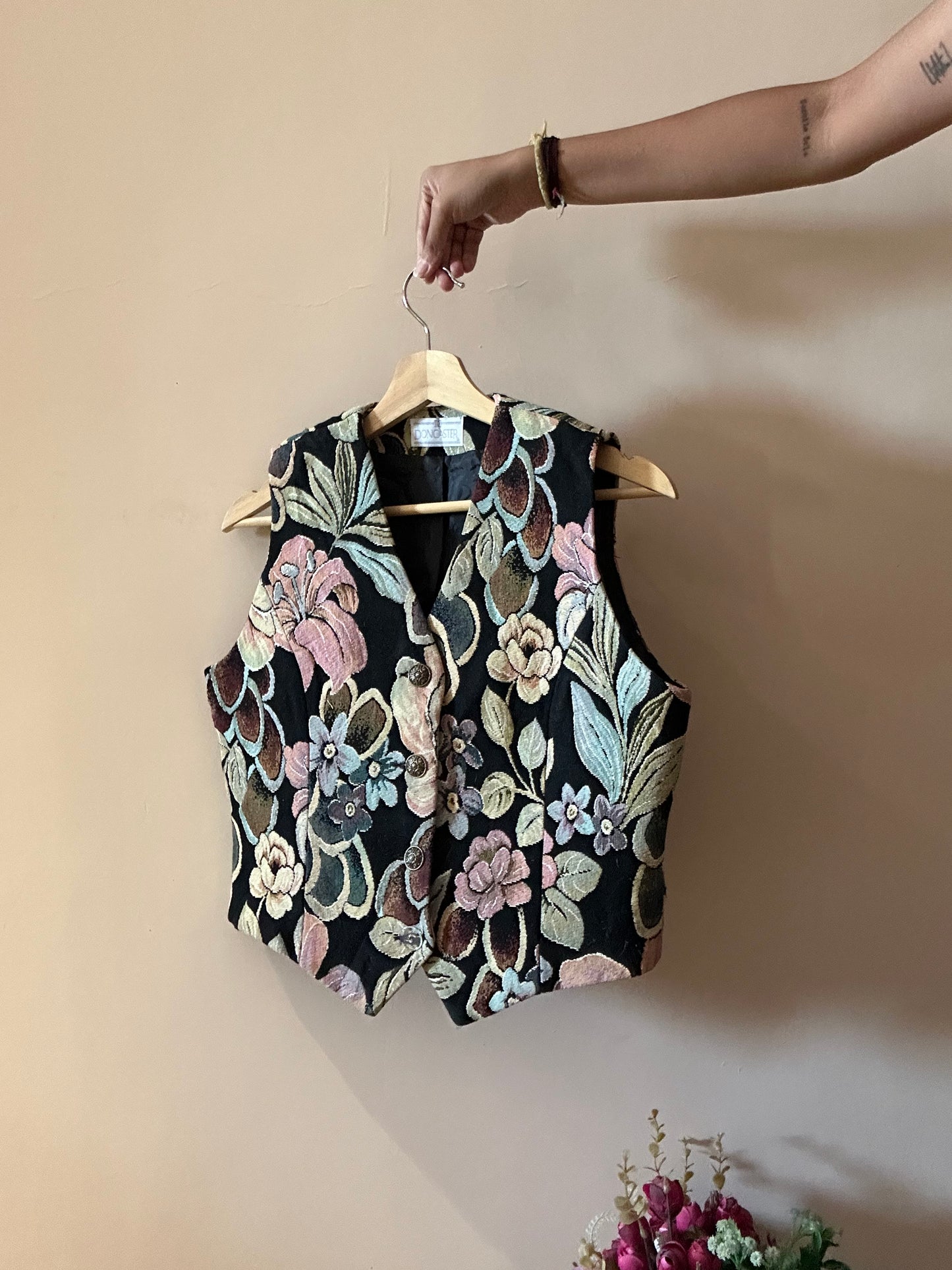 Vintage Doncaster Jacquard Floral Vest