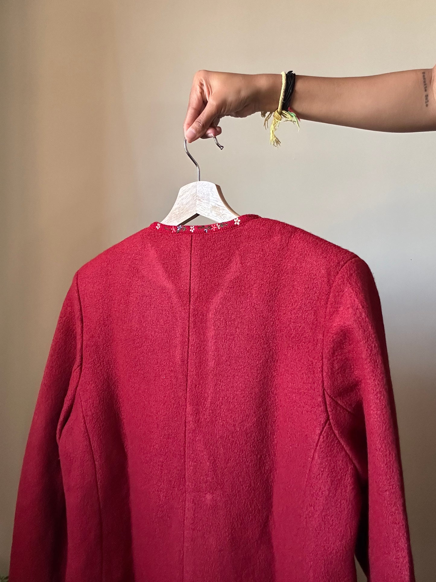 Kum Ran Vintage Wool Embroidered Blazer