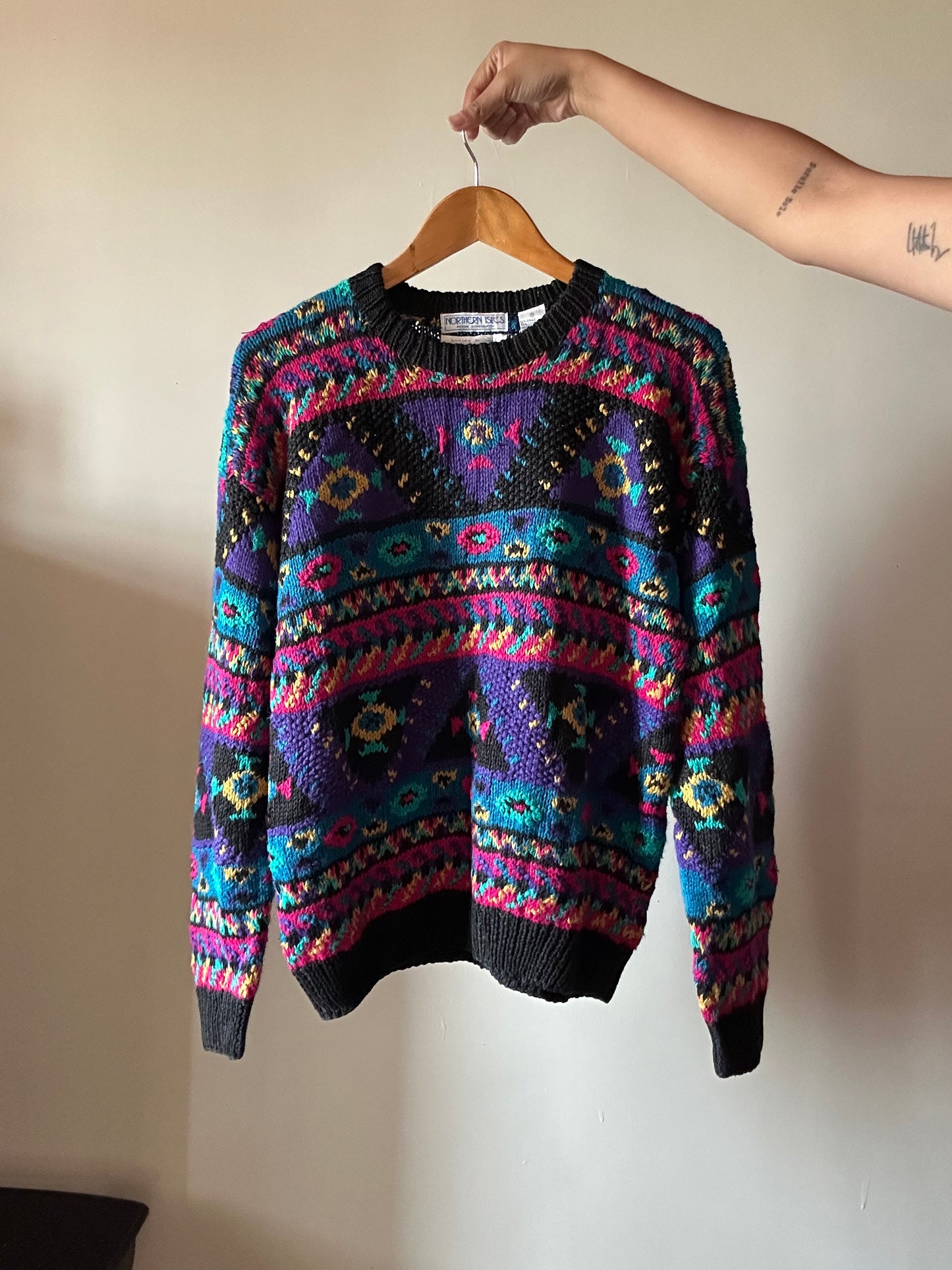 Vintage Northern Isles Hand Knit Pullover