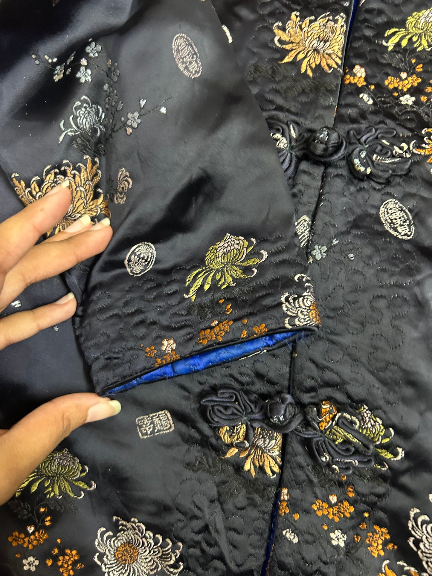 1990s Shanghai inspired evening wear reversible shaket