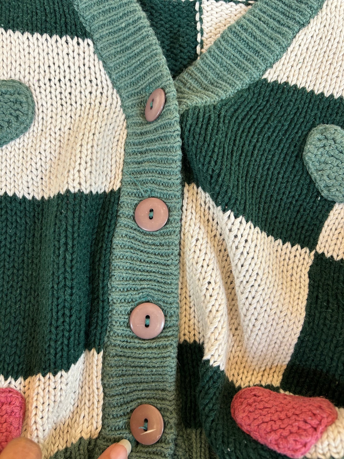 Vintage Paris Sports Club Hand Knit Cardigan