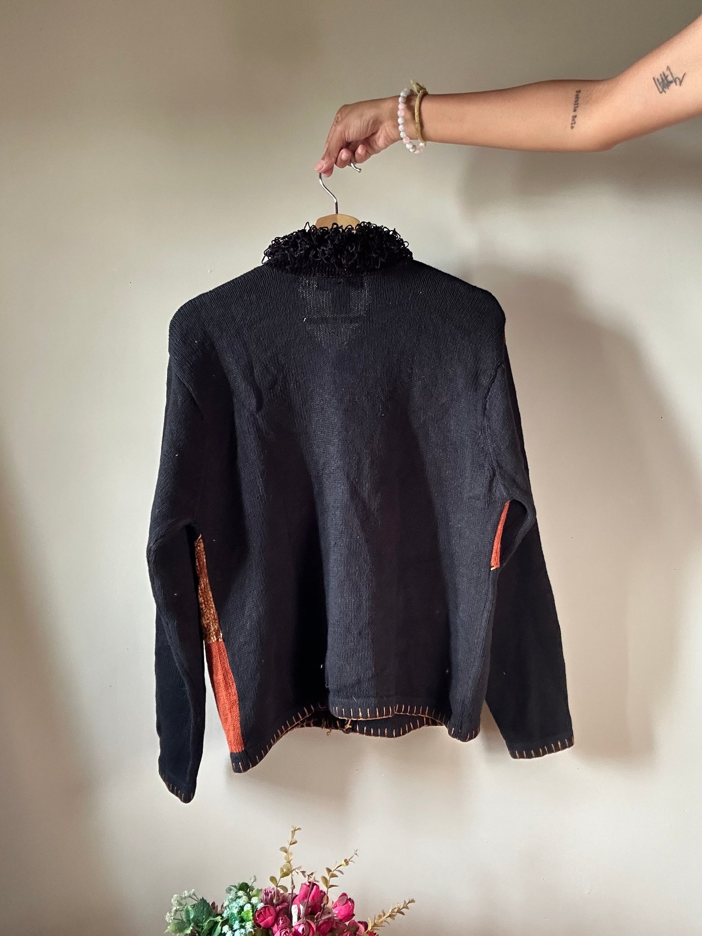 Lisa International Vintage Embroidered Pullover