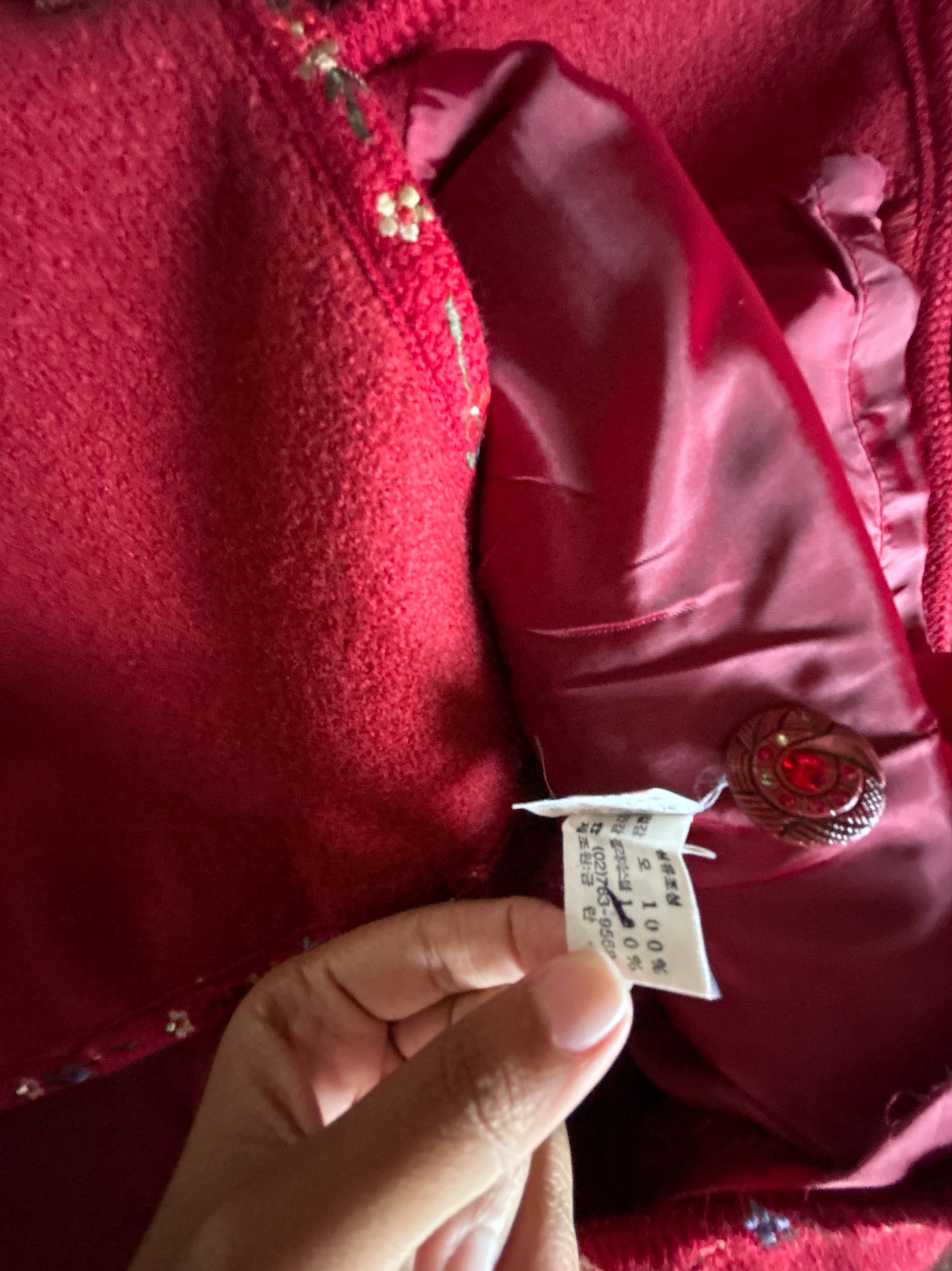 Kum Ran Vintage Wool Embroidered Blazer
