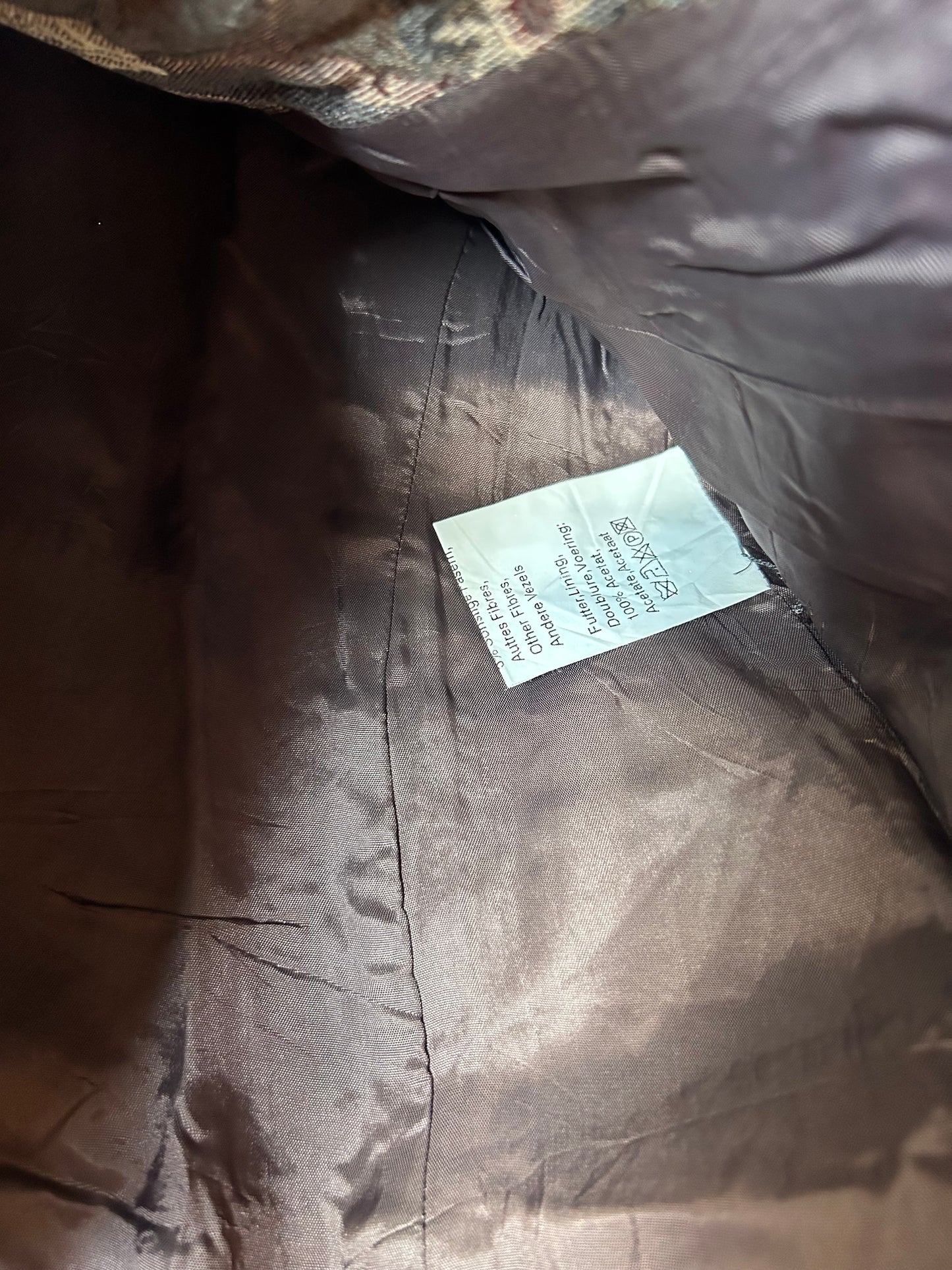 Vintage Jacquard Blazer With Flower