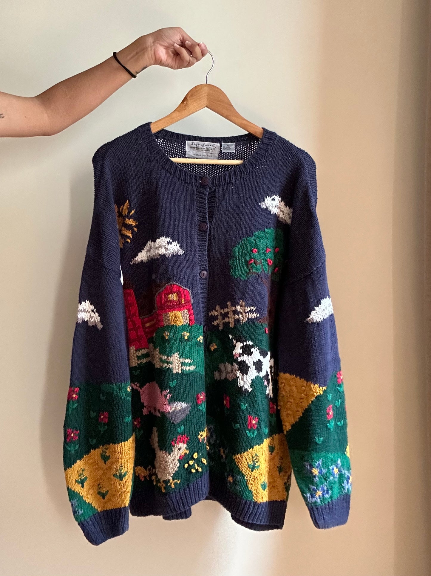 Signatures by Northern Isles Vintage Hand Knit Cardigan