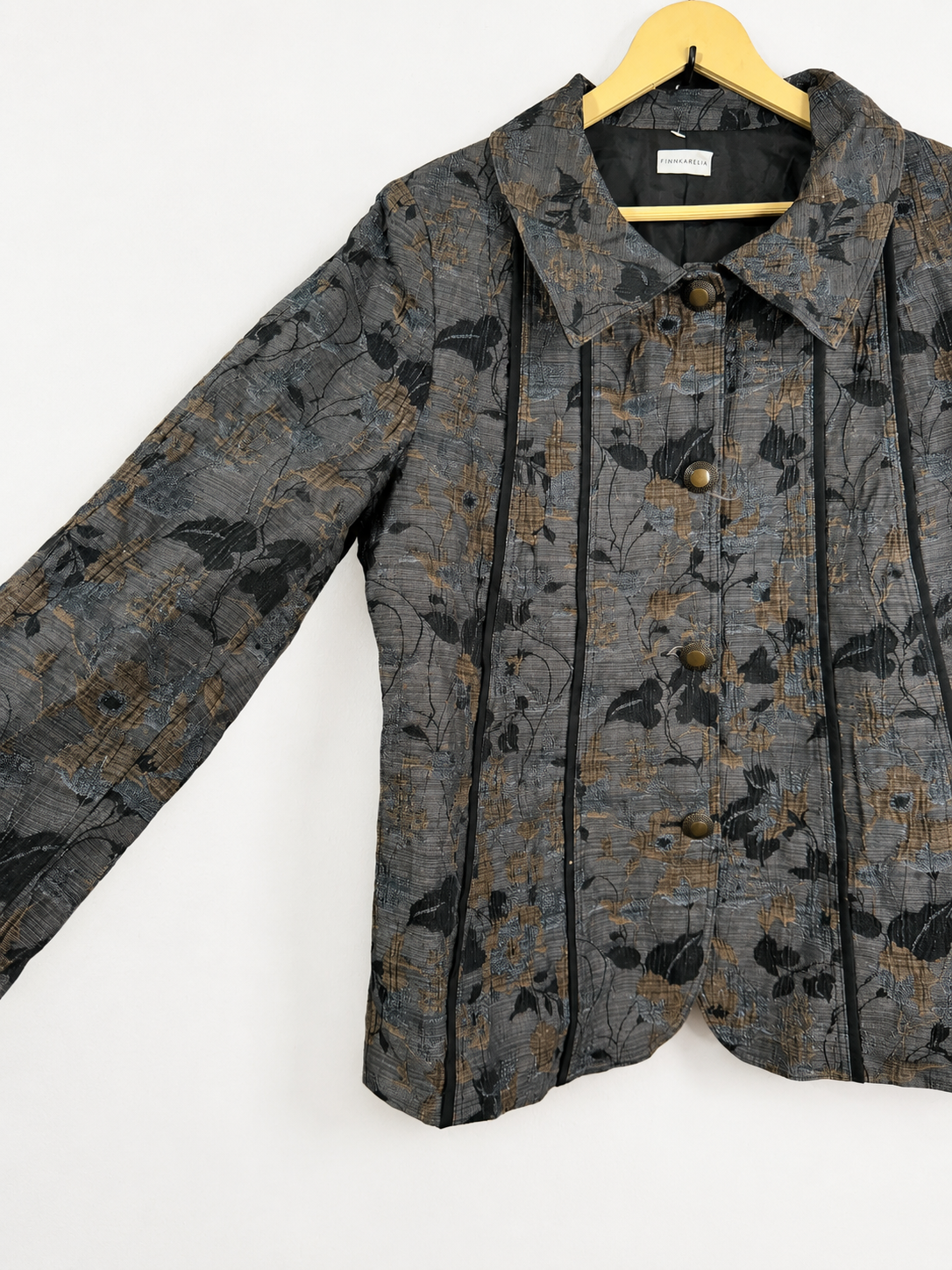 Vintage Botanical Jacquard Statement Jacket