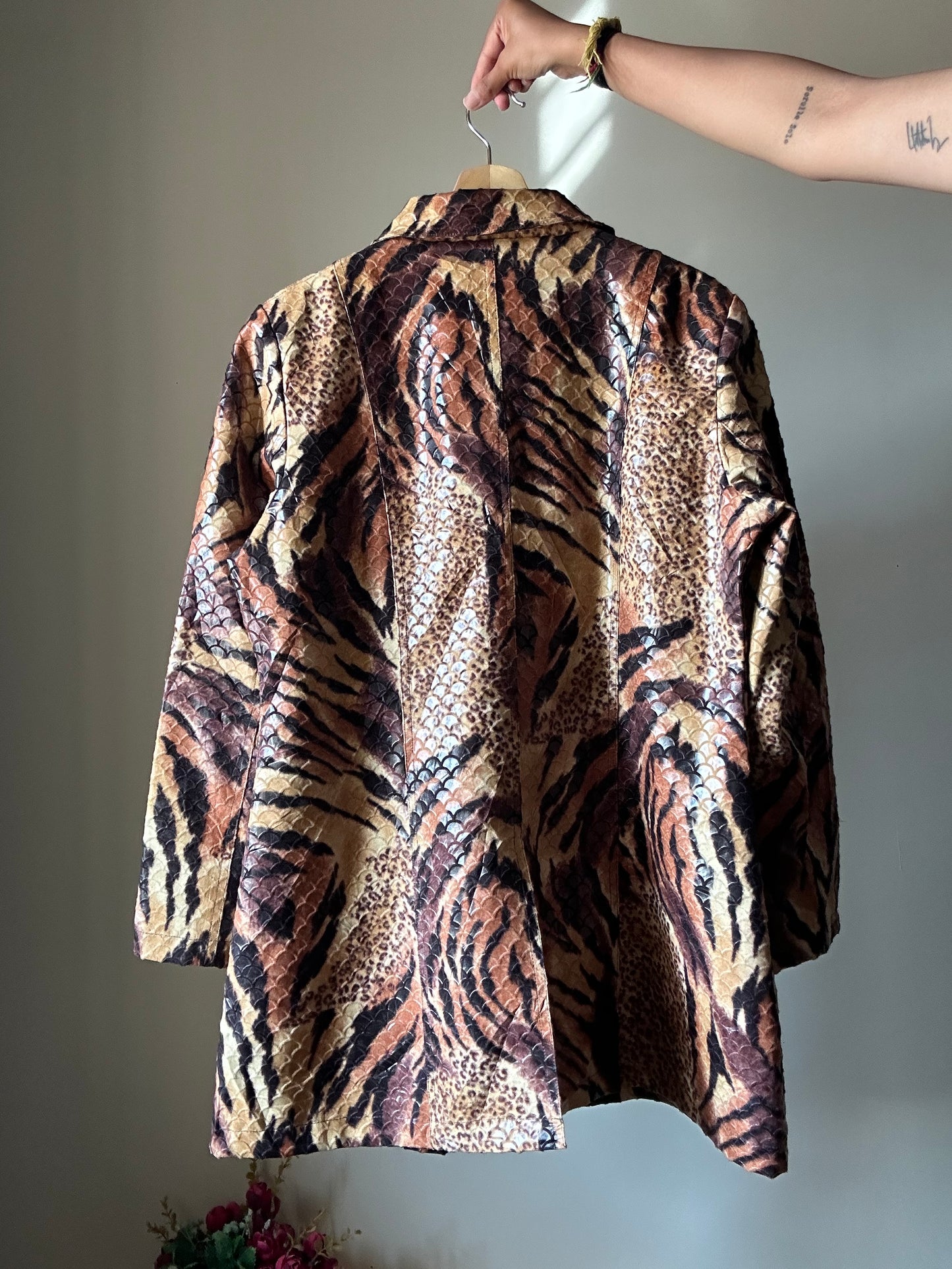 Selene Sports Vintage Cheetah and Tiger Trench