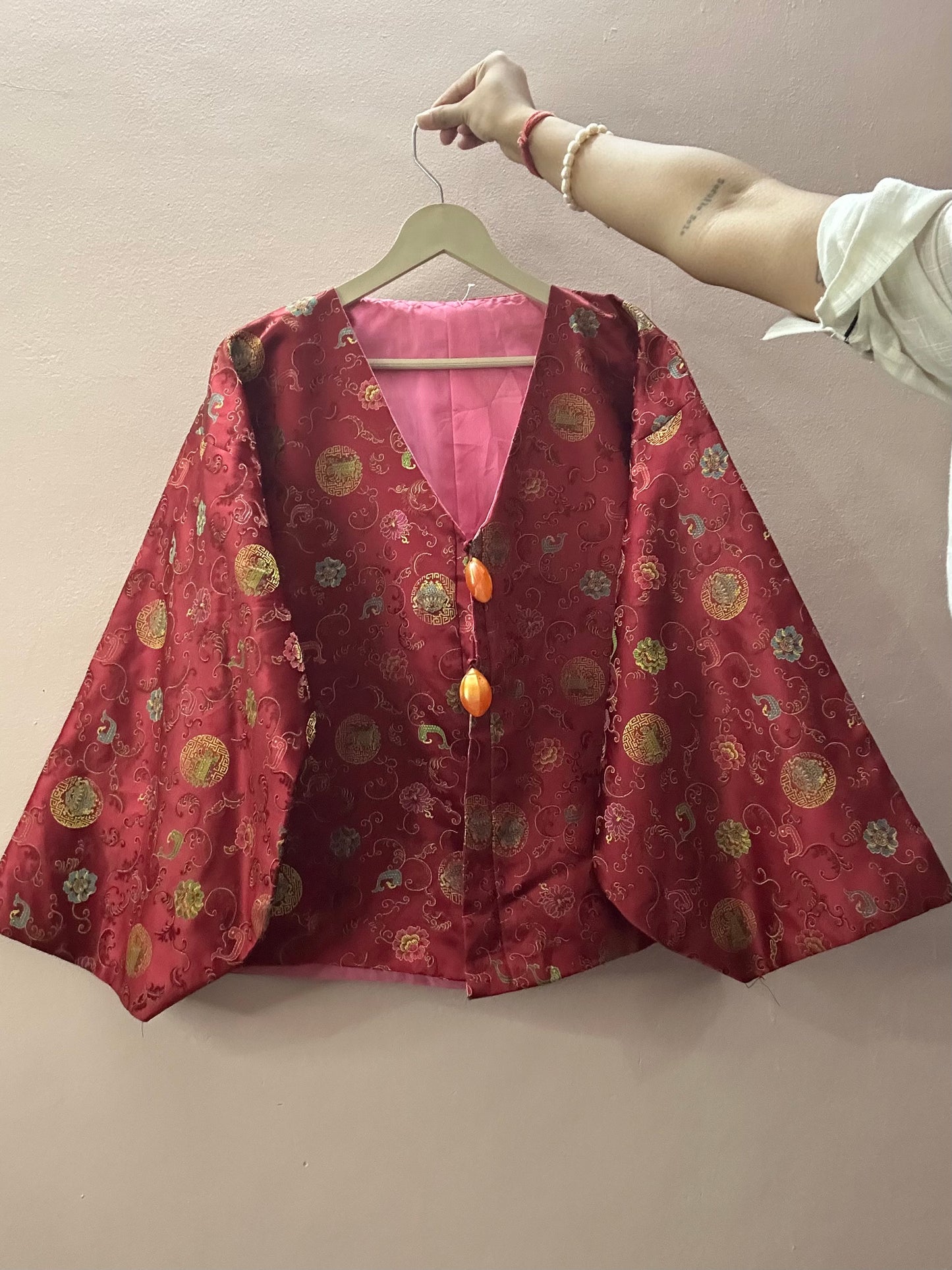 Vintage Vintage Chinese Brocade Shaket