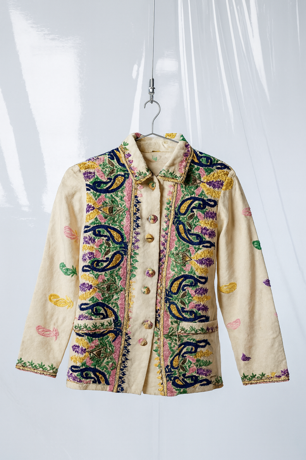 Wool All Embroidered Shaket