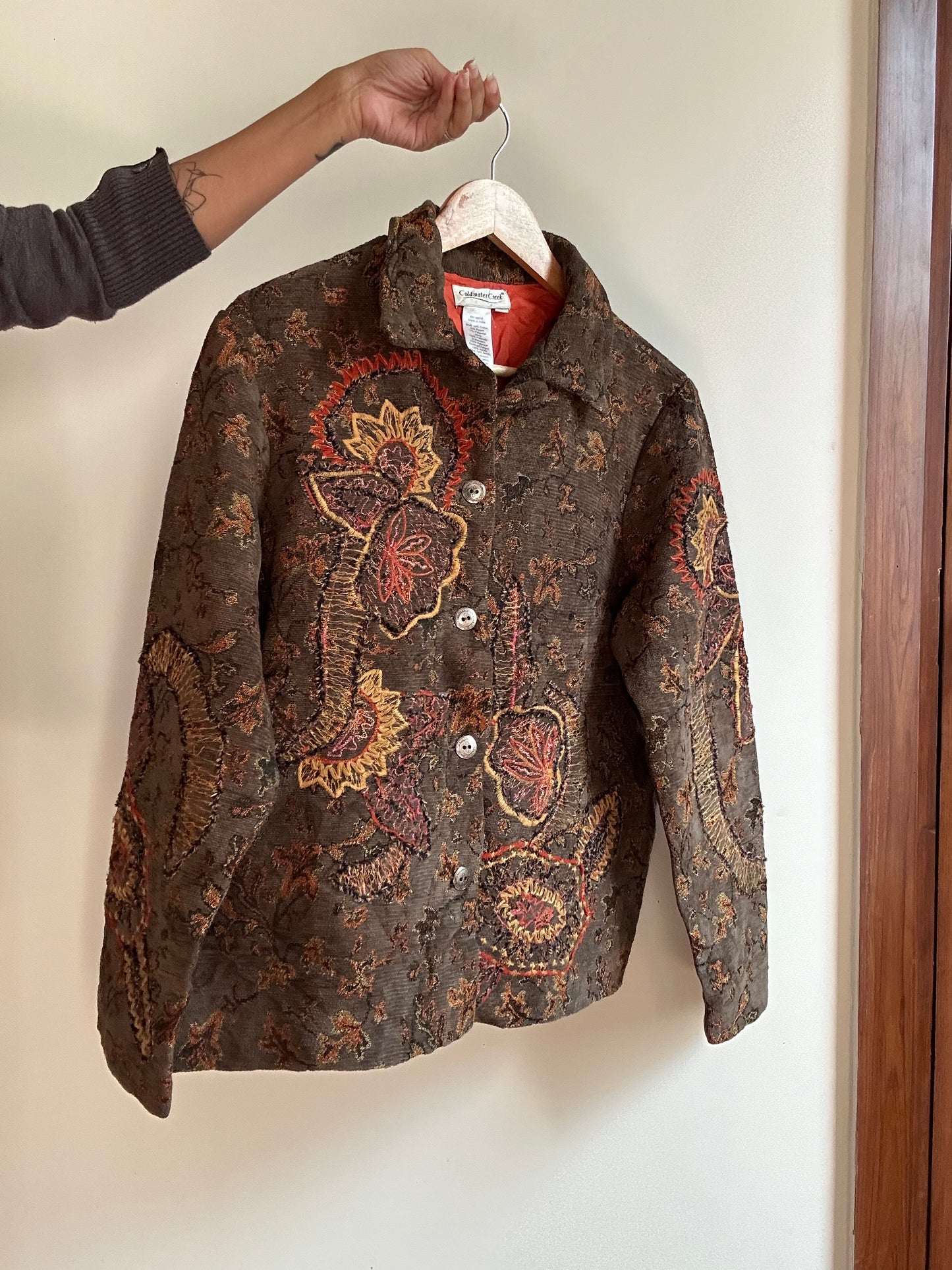 Vintage Coldwater Creek All Embroidered Shaket