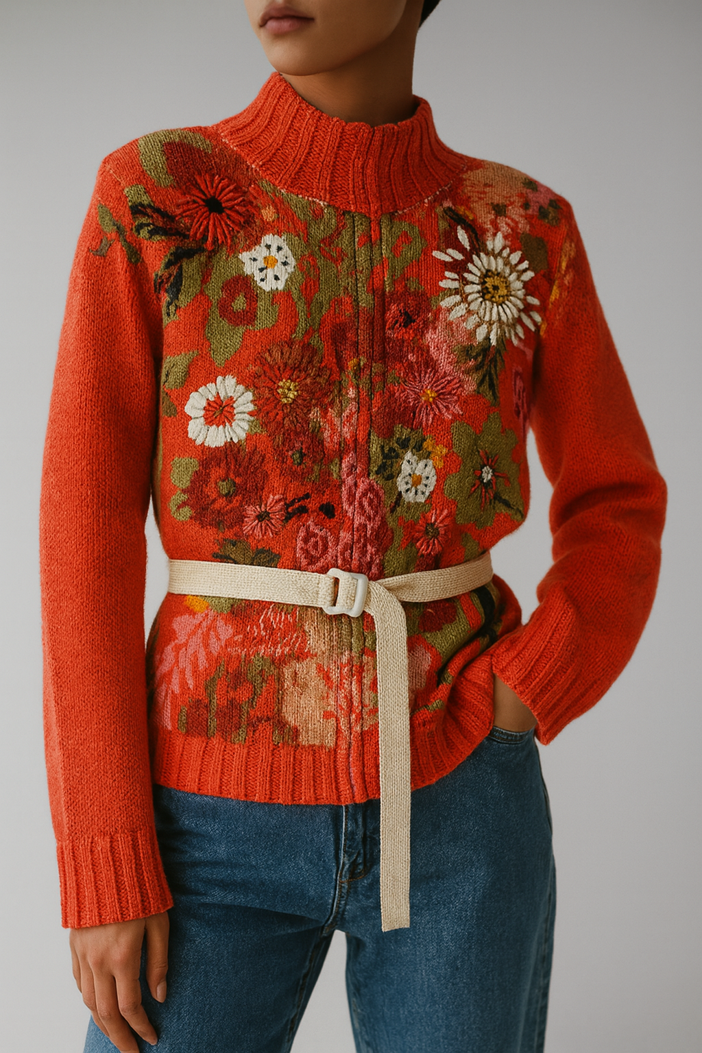 Coldwater Creek Embroidered Knit Pullover