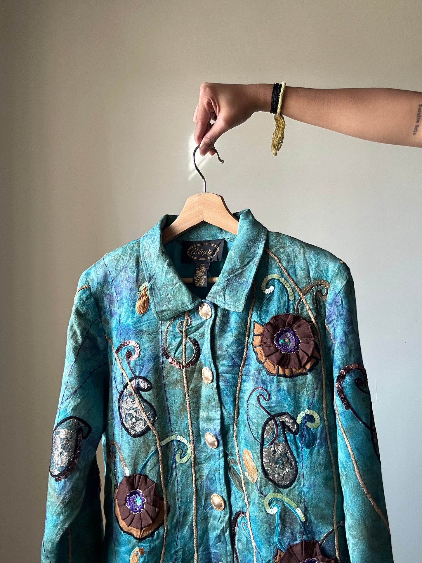 Alex Kim Vintage Beaded and Embroidered Shaket