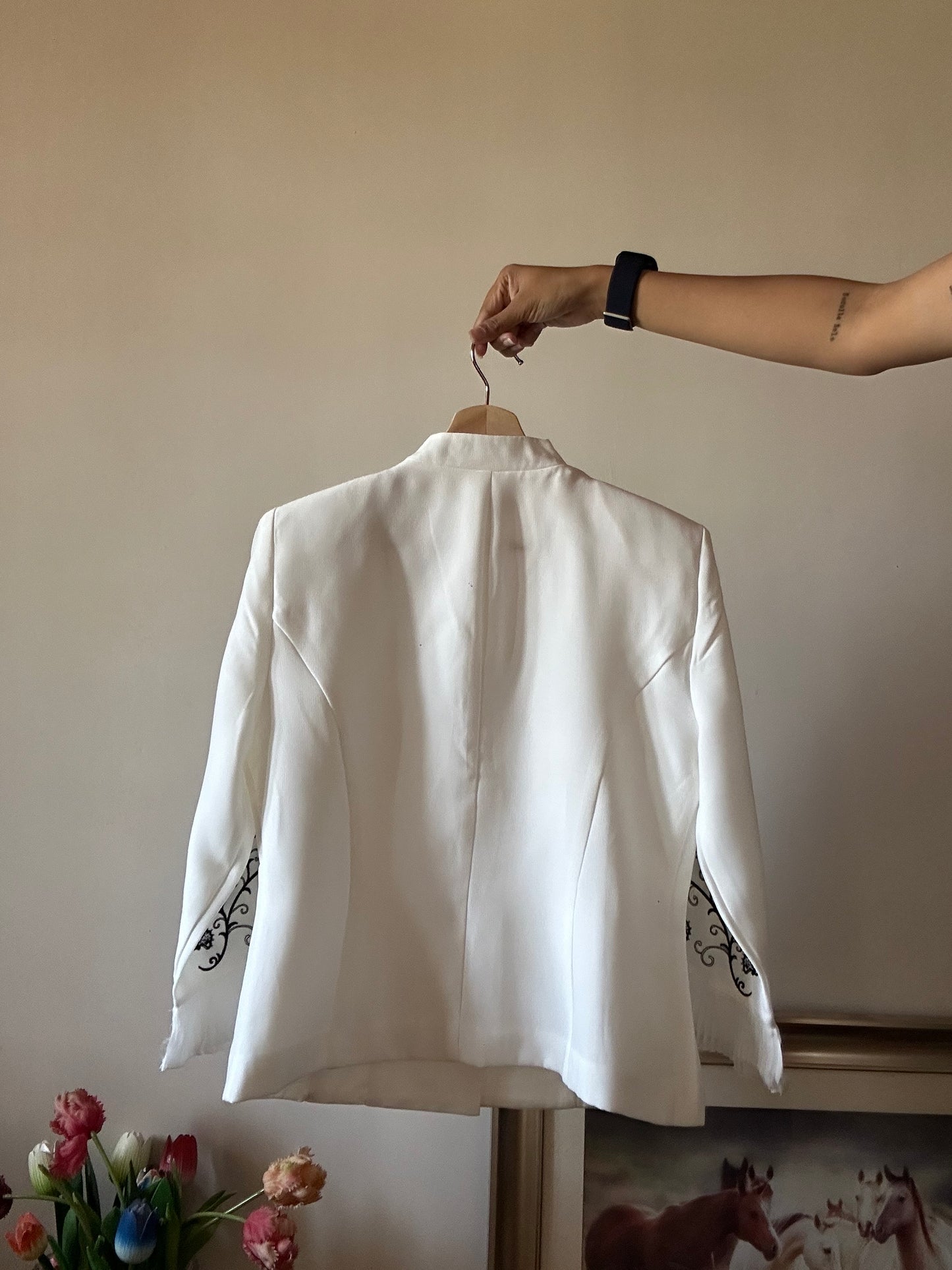 Plaza South Vintage Embroidered Jacket With Pleated Sleeves
