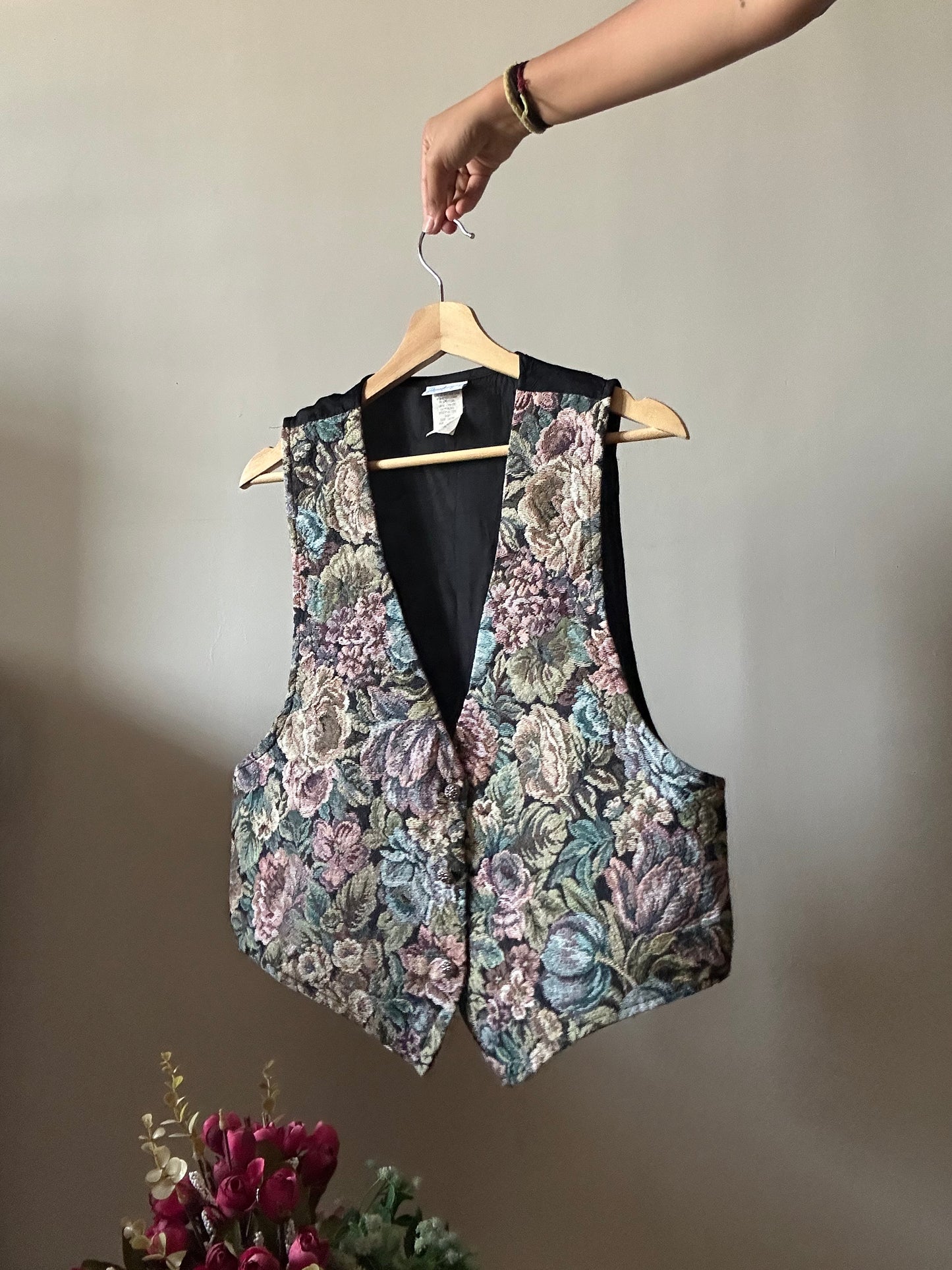 Vintage Jacquard Vest By Backroad Blues