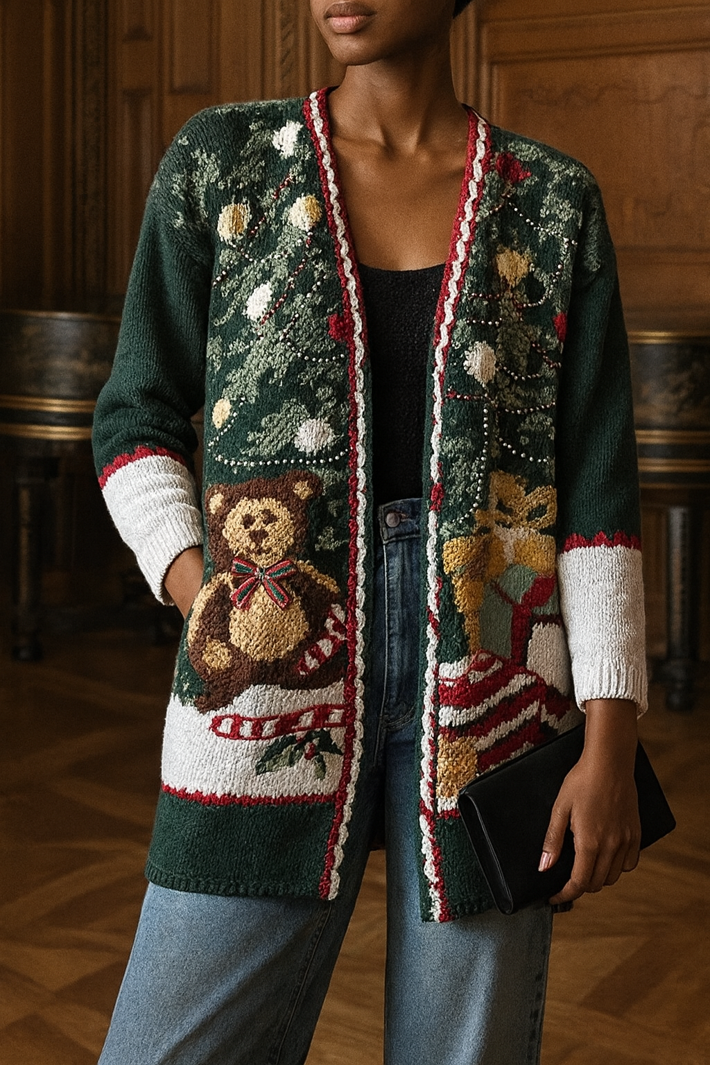 Maggie Lawrence Vintage Christmas Gifts Cardigan