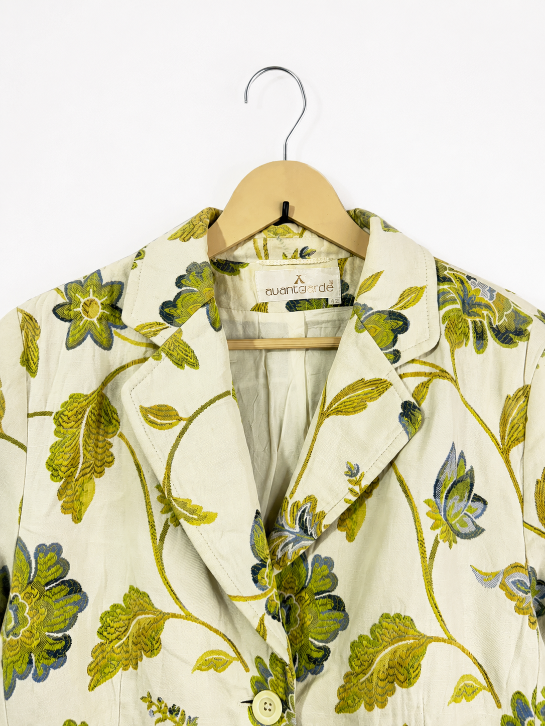 Vintage Avantgarde Botanical Tapestry Blazer