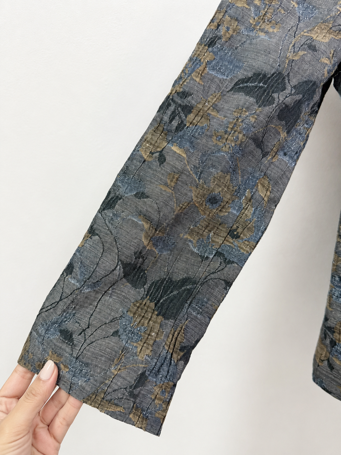 Vintage Botanical Jacquard Statement Jacket