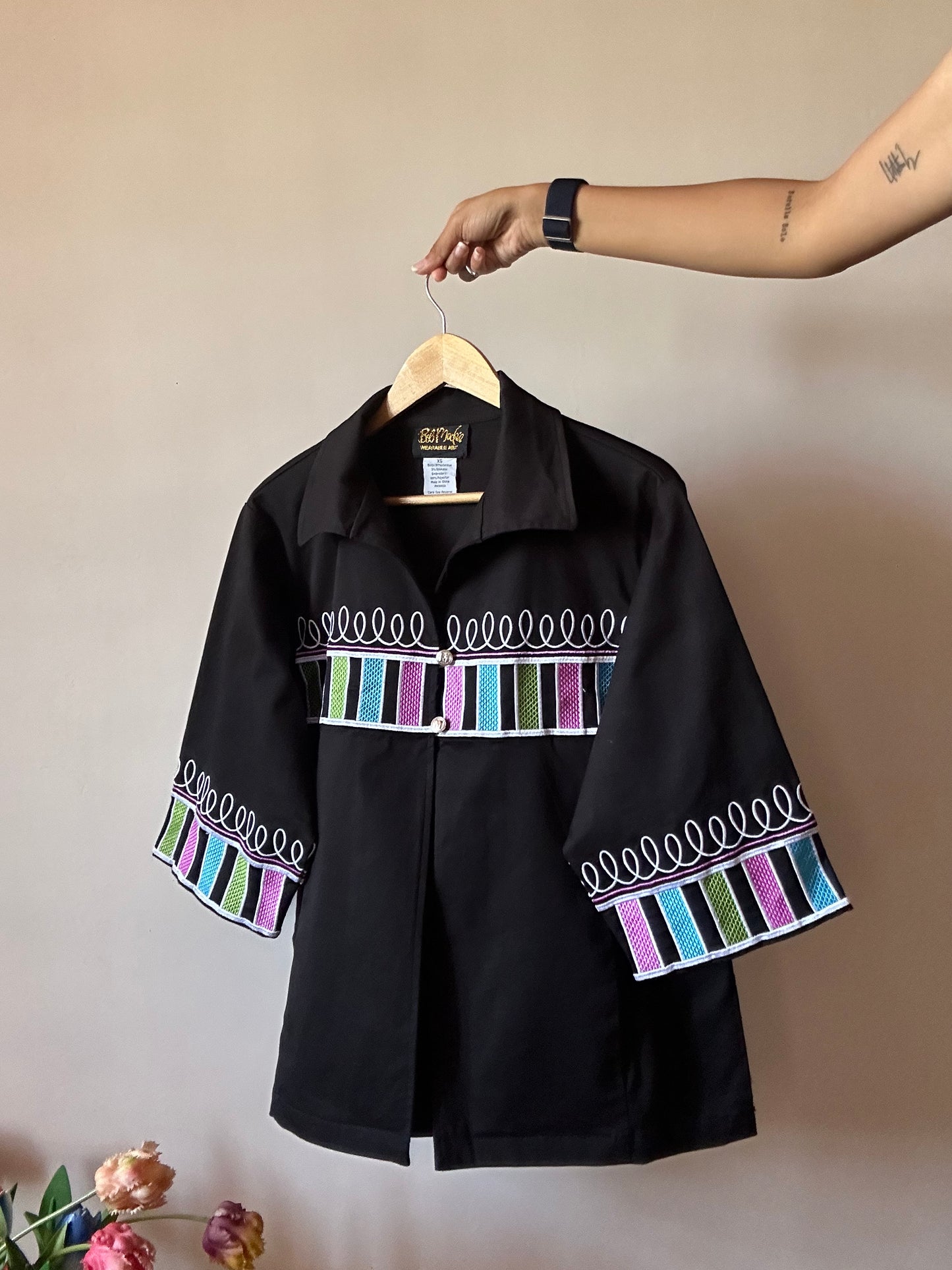 Vintage Bob Machil Wearable Art Embroidered Shaket