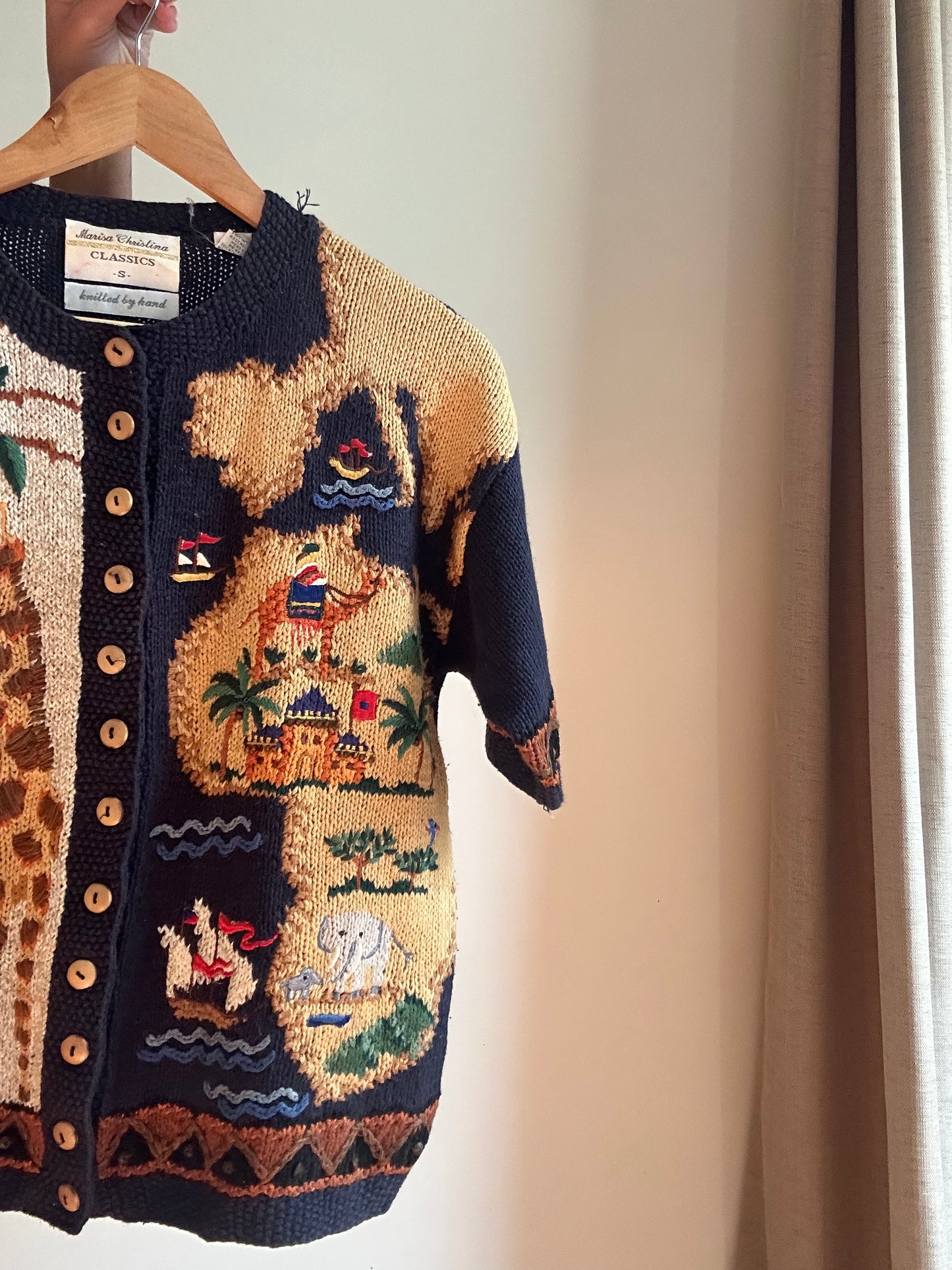 Marisa Christina Vintage All Hand Knit Cardigan