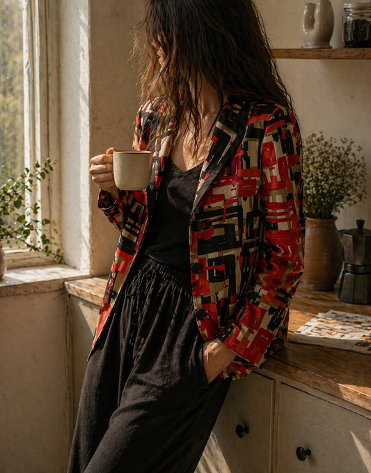Vintage Evan Picone Suit Colour Block Blazer Style Shaket