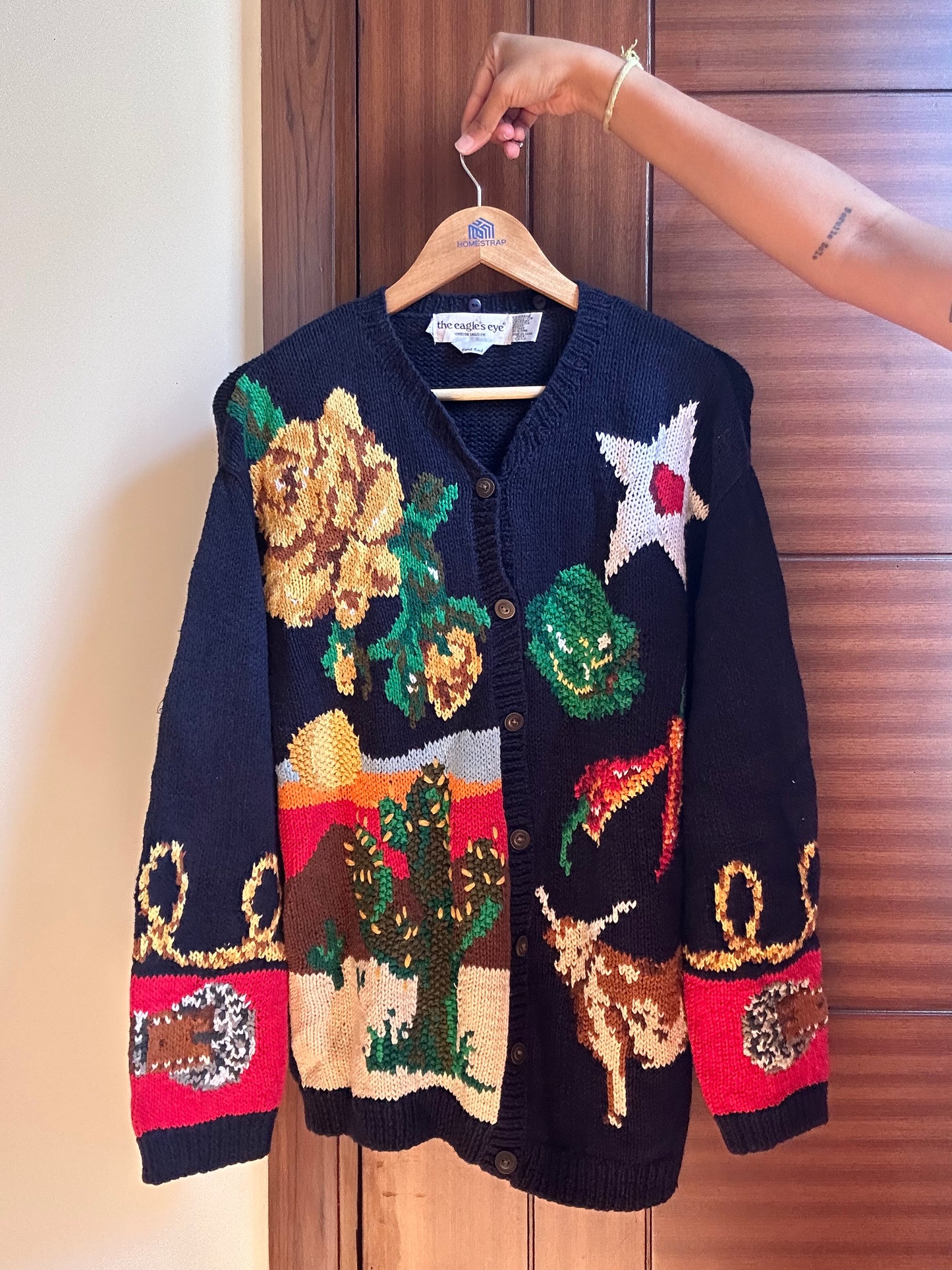 The Eagle’s Eye Vintage Hand Knit Cardigan