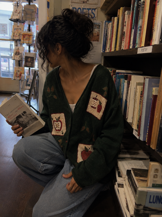 Vintage Mandal Bay Patchwork and Embroidered Knit Cardigan