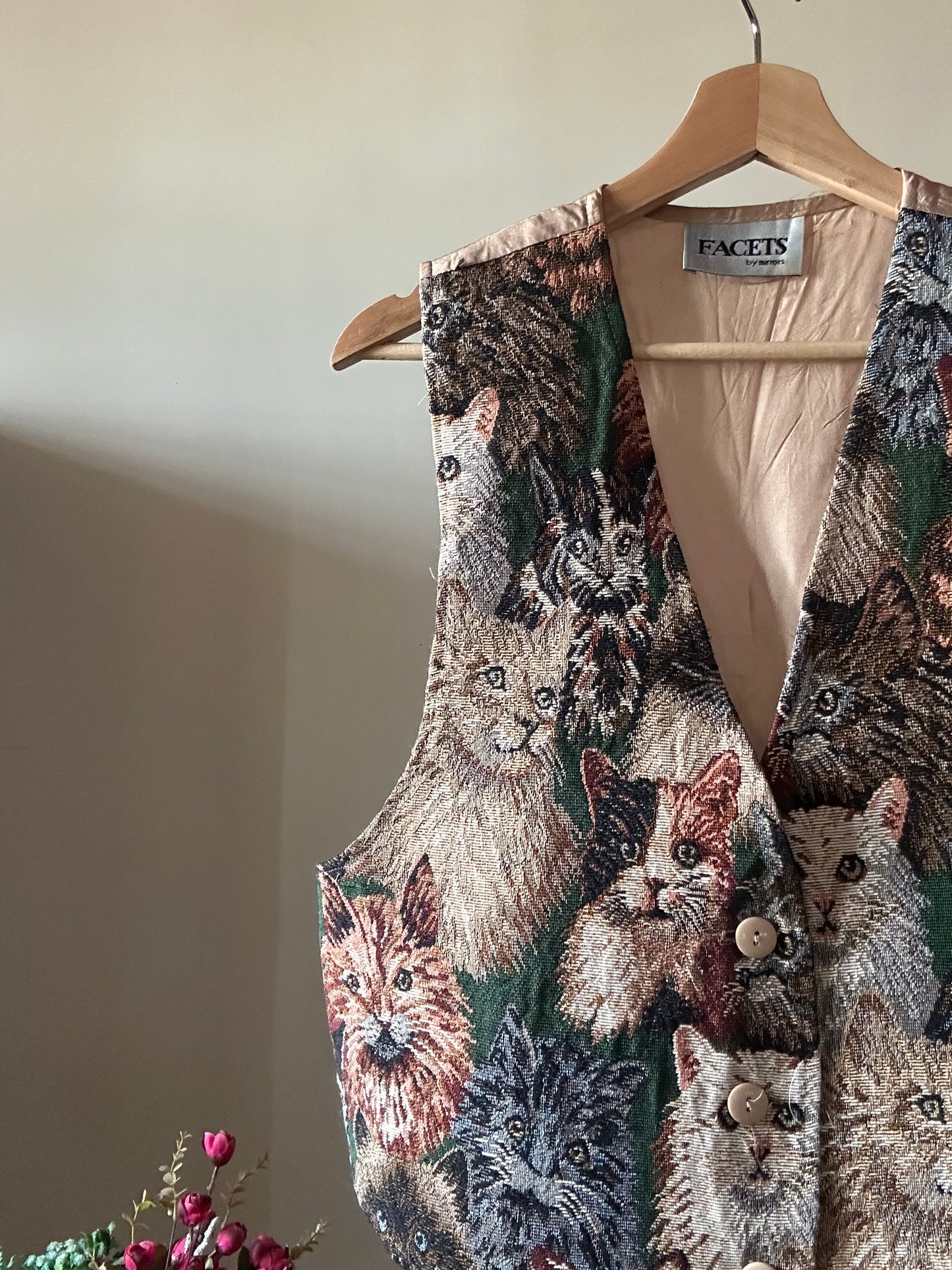 Facets Vintage Cat Vest