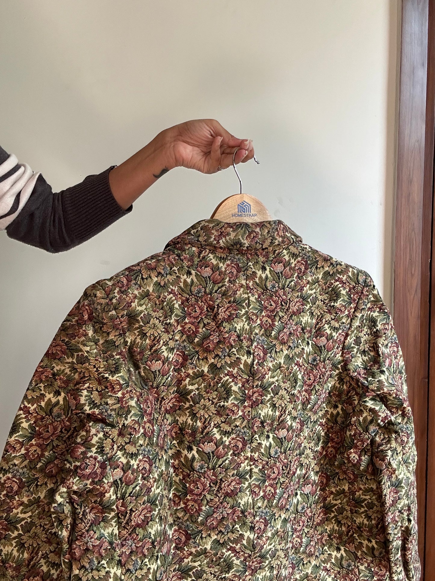 Vintage Floral Jacquard Blazer
